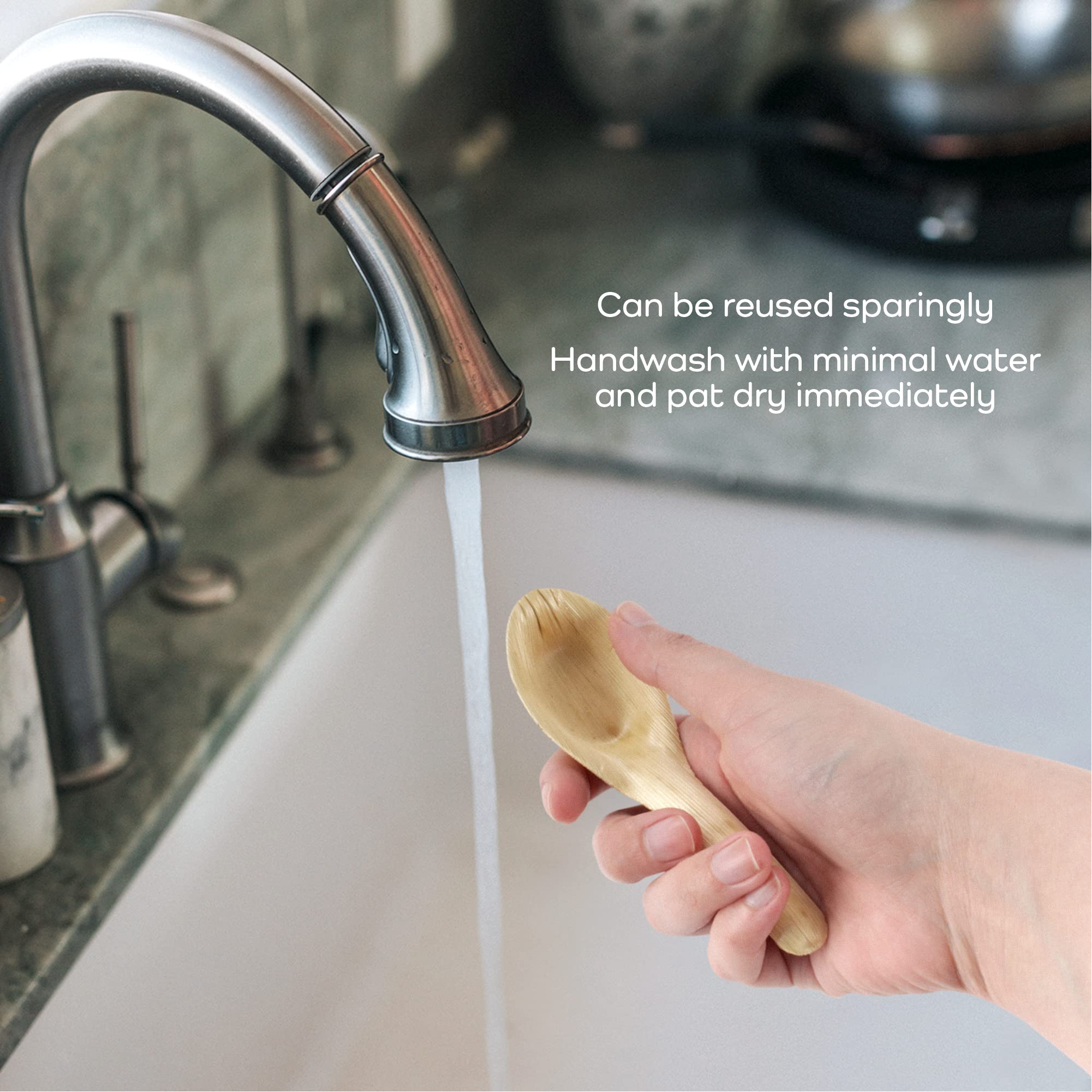 Bamboomn 5.1'' Premium Bamboo Leaf Chinese Soup Spoons, All Natural Disposable Compostable For Catering And Home Use, 100 Pieces