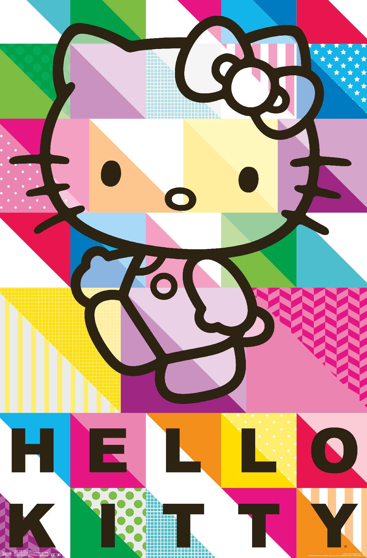 Trends International Hello Kitty - Patterns Wall Poster, 14.725'' X 22.375'', Premium Unframed Version