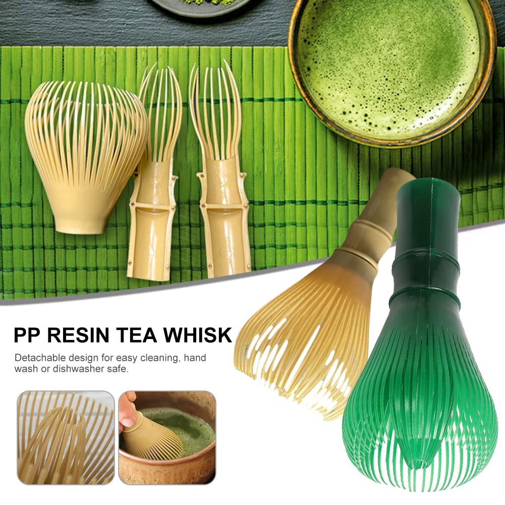Resin Matcha Whisk Chasen Brush Tools For Matcha Green Tea Powder Reusable Powder Whisk Prepare Japanese Matcha Tea (Green)