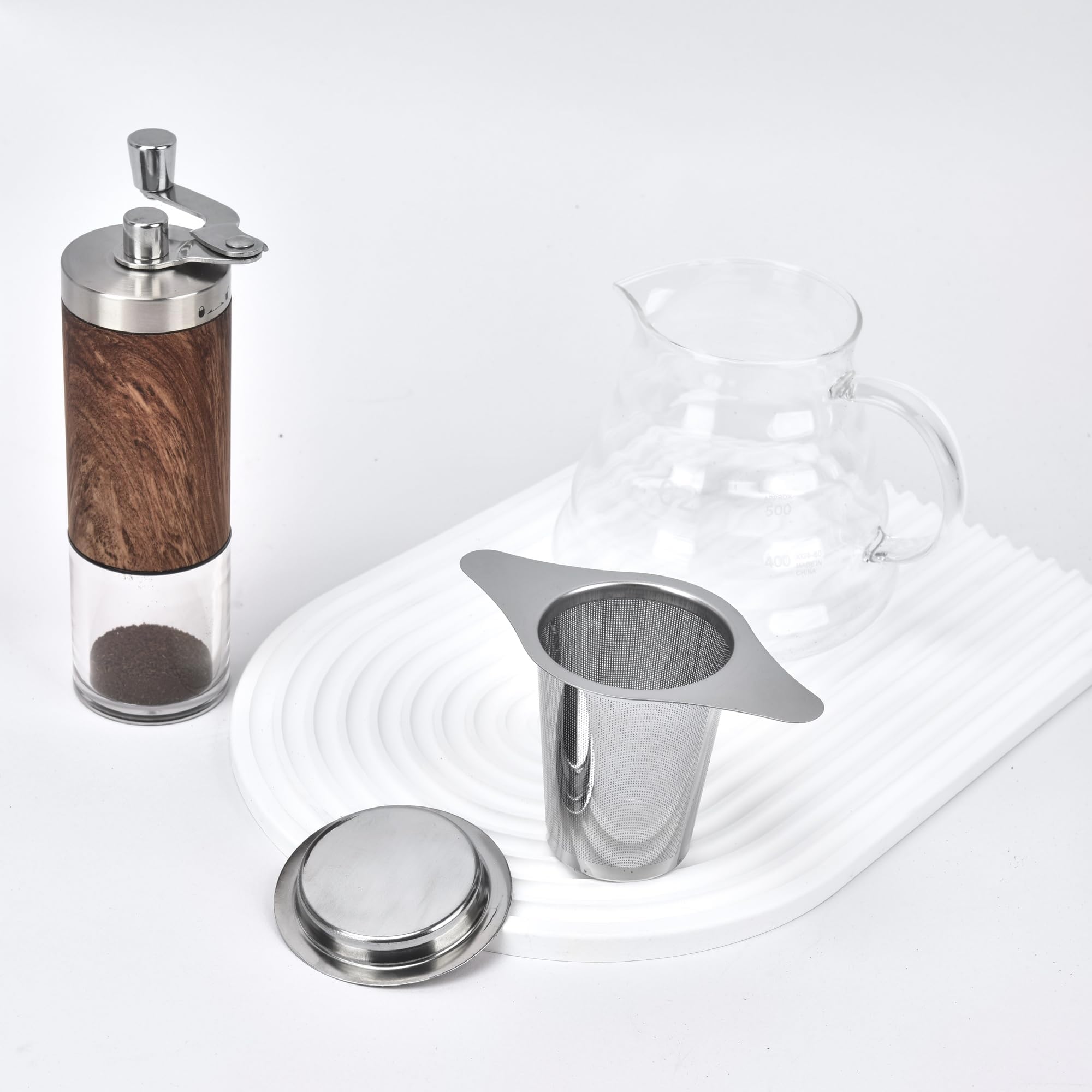 Nkove Stainless Steel Tea Infuser with Lid - Fits Mugs, Cups & Teapots, Silver, Model NK-A5