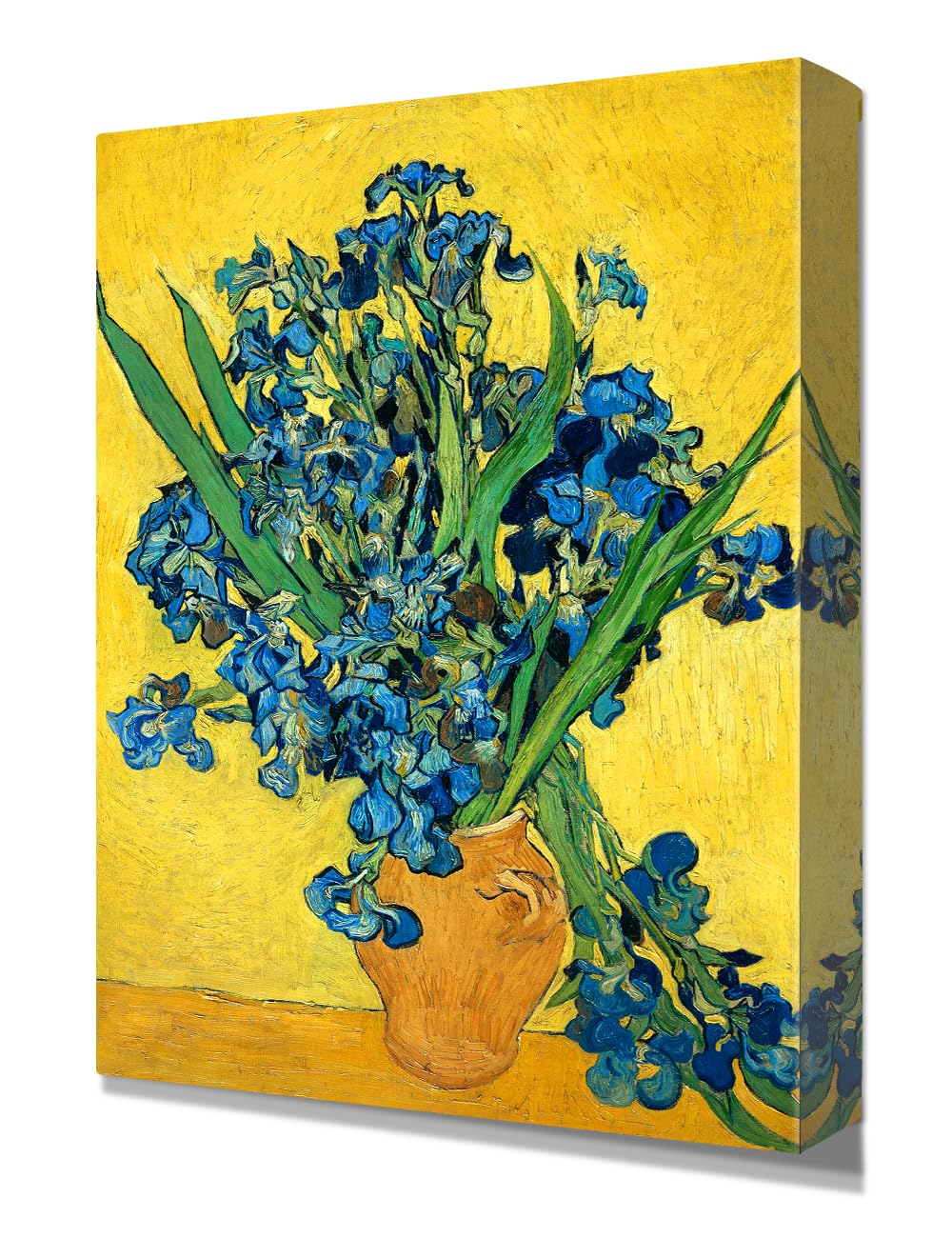 Decorarts - Irises Vase Flower, Vincent Van Gogh Reproductions. Oversize Giclee Canvas Print Wall Art For Home Wall Decor. 30X40