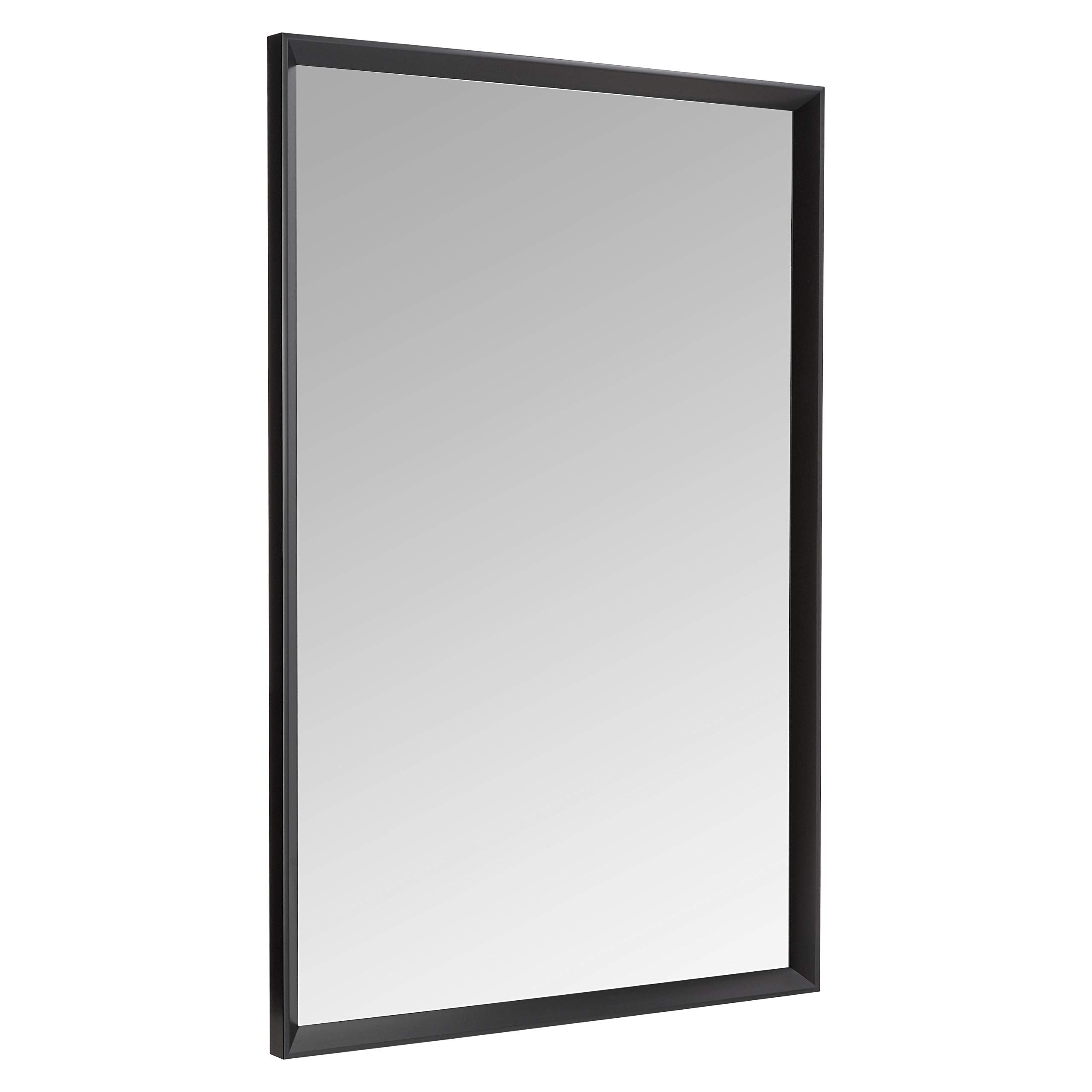 Amazon Basics Rectangular Wall Mount Mirror 24 x 36, Peaked Trim, Black