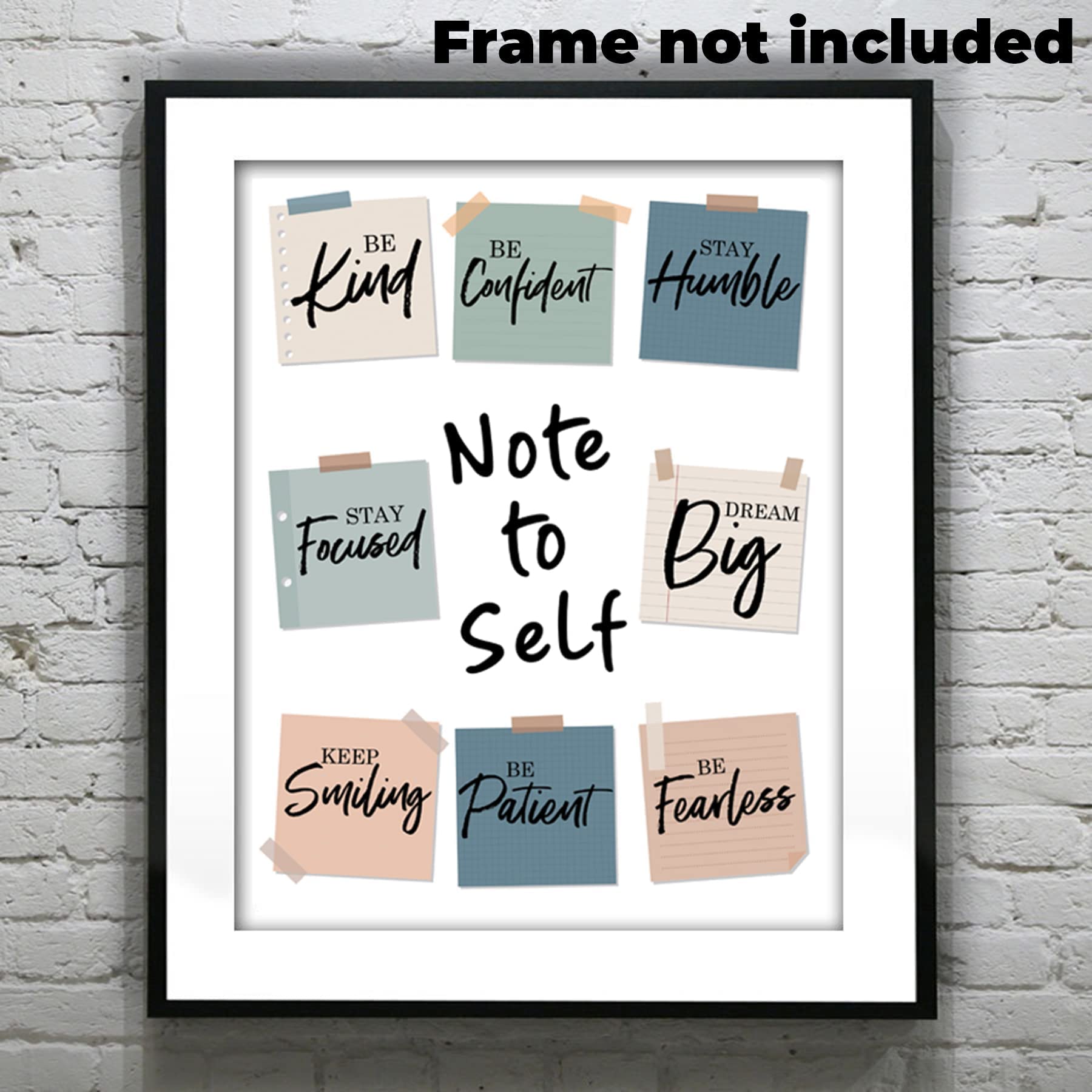 Positive Affirmation Wall Decor - Inspirational Wall Art Poster For Office, Bedroom, Classroom, Women, Kids - 11 X 14 Unframed