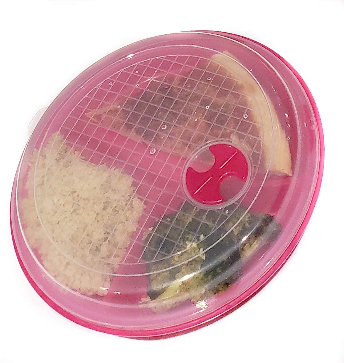 Dependable Industries Inc. Essentials 2-Pack Vented Microwave Lunch Plates With Lids - 3 Section Divided Bpa-Free Plastic Plates
