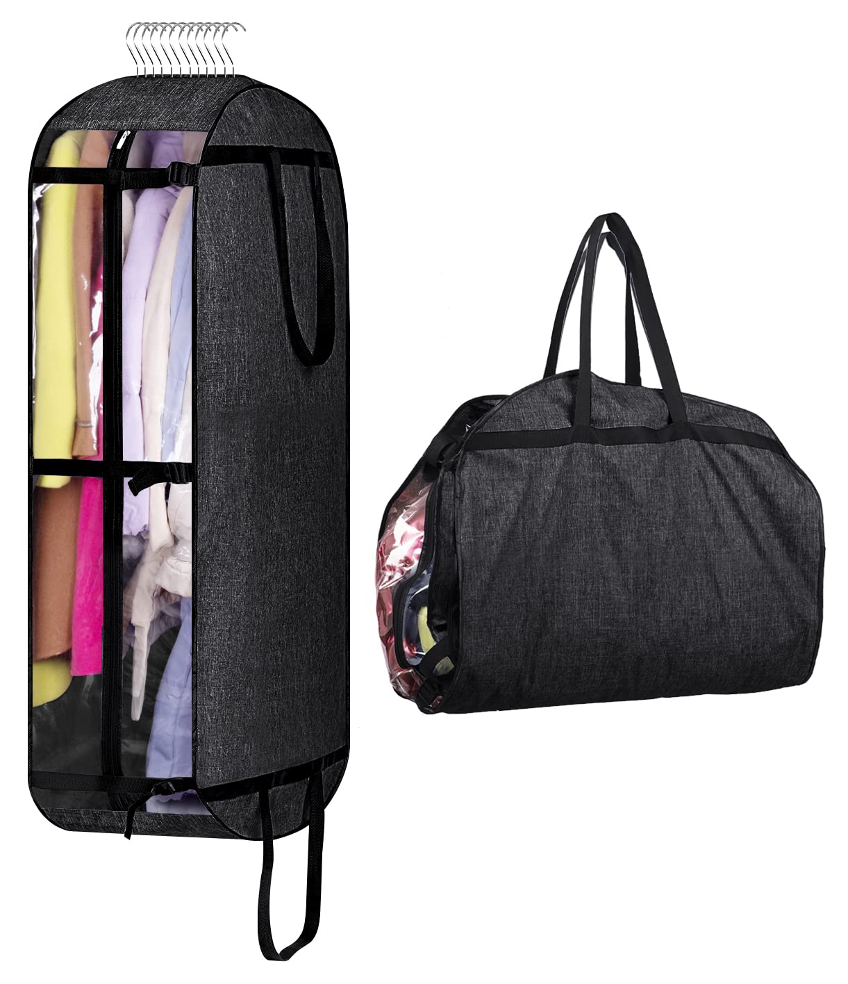 Misslo 40'' Heavy Duty Garment Bags For Travel Moving Bags Sturdy Oxford Fabric Suit Bags For Closet Storage Men Suit Covers Han