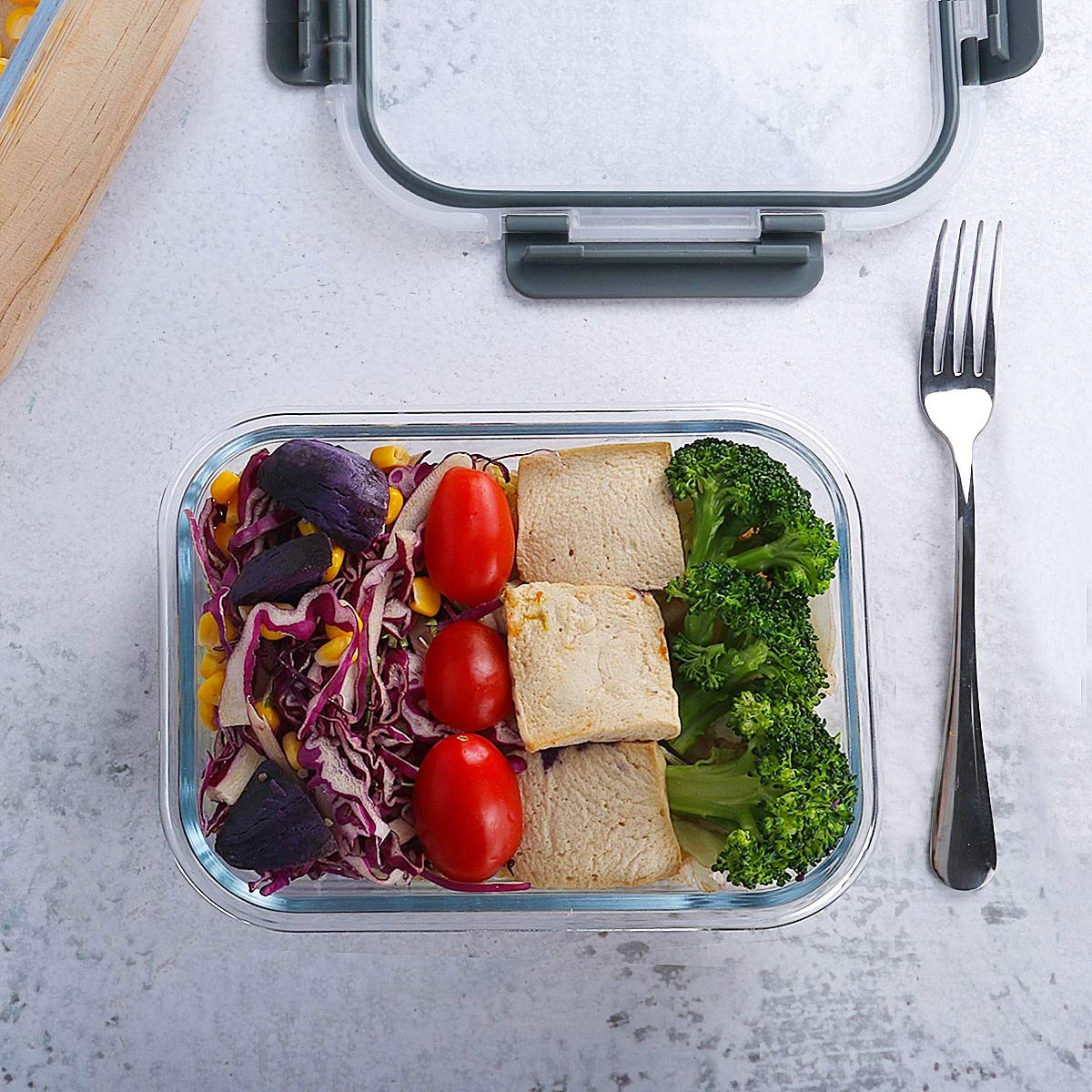 [10-Pack] Glass Meal Prep Containers with Lids-MCIRCO Food Storage Containers with Snap Locking Lids  Airtight Lunch Containers  Microwave  Oven  Freezer and Dishwasher