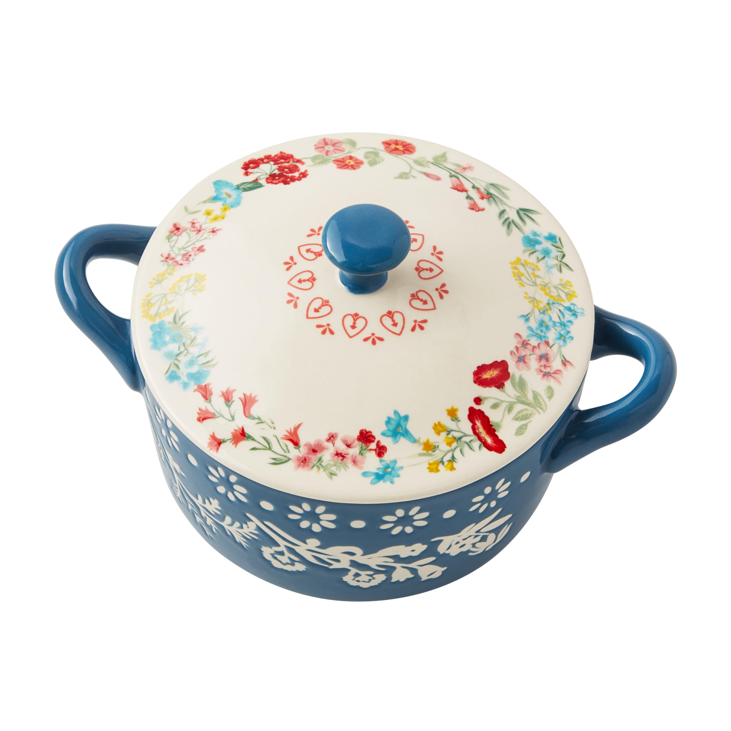 Pioneer Woman Mini Casserole With Lid (14.4 Of, Teal)