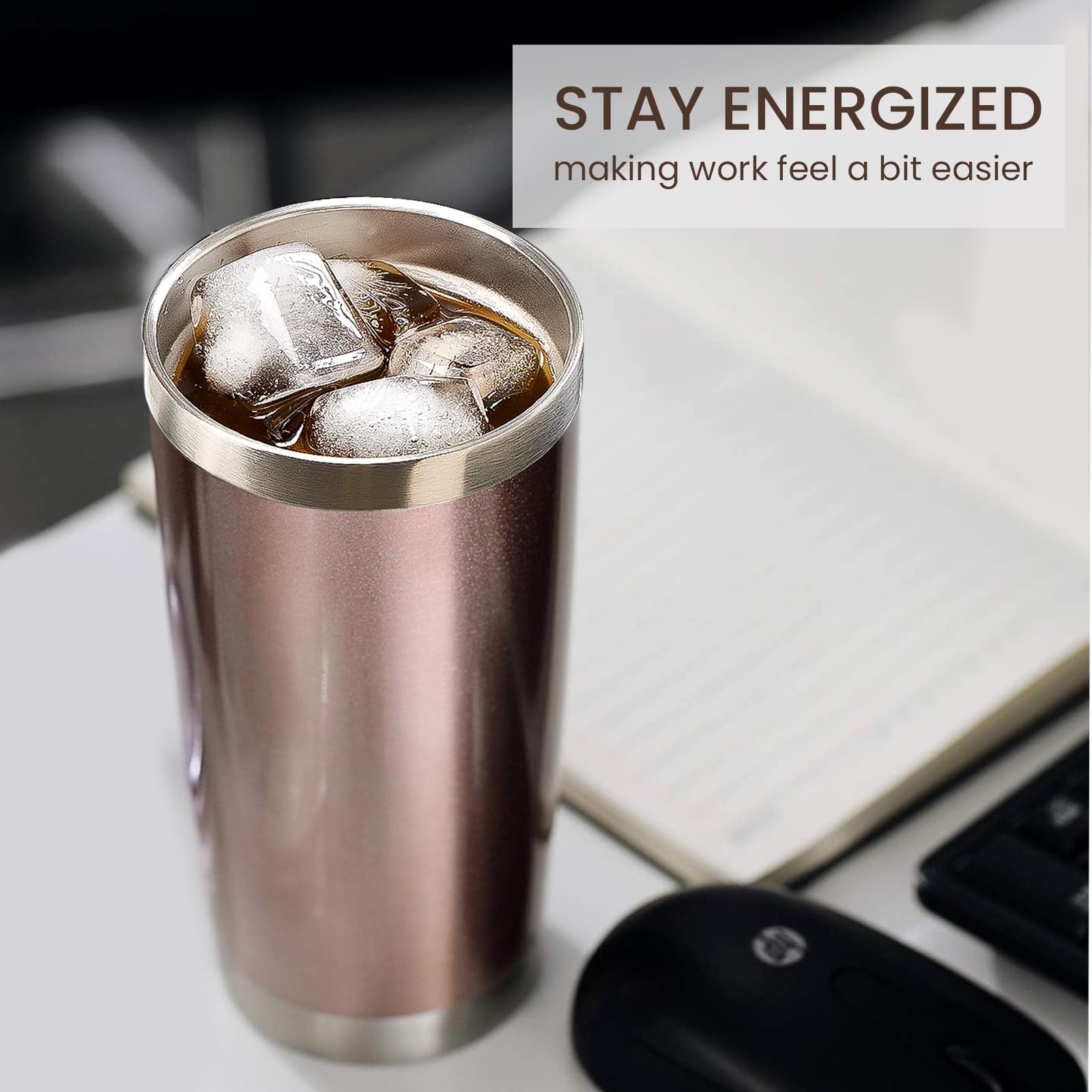 Meway 20Oz Tumbler 12 Pack Double Wall Vacuum Insulated Travel Mug Bulk, Stainless Steel Tumblers With Lid And Straw, Durable Po