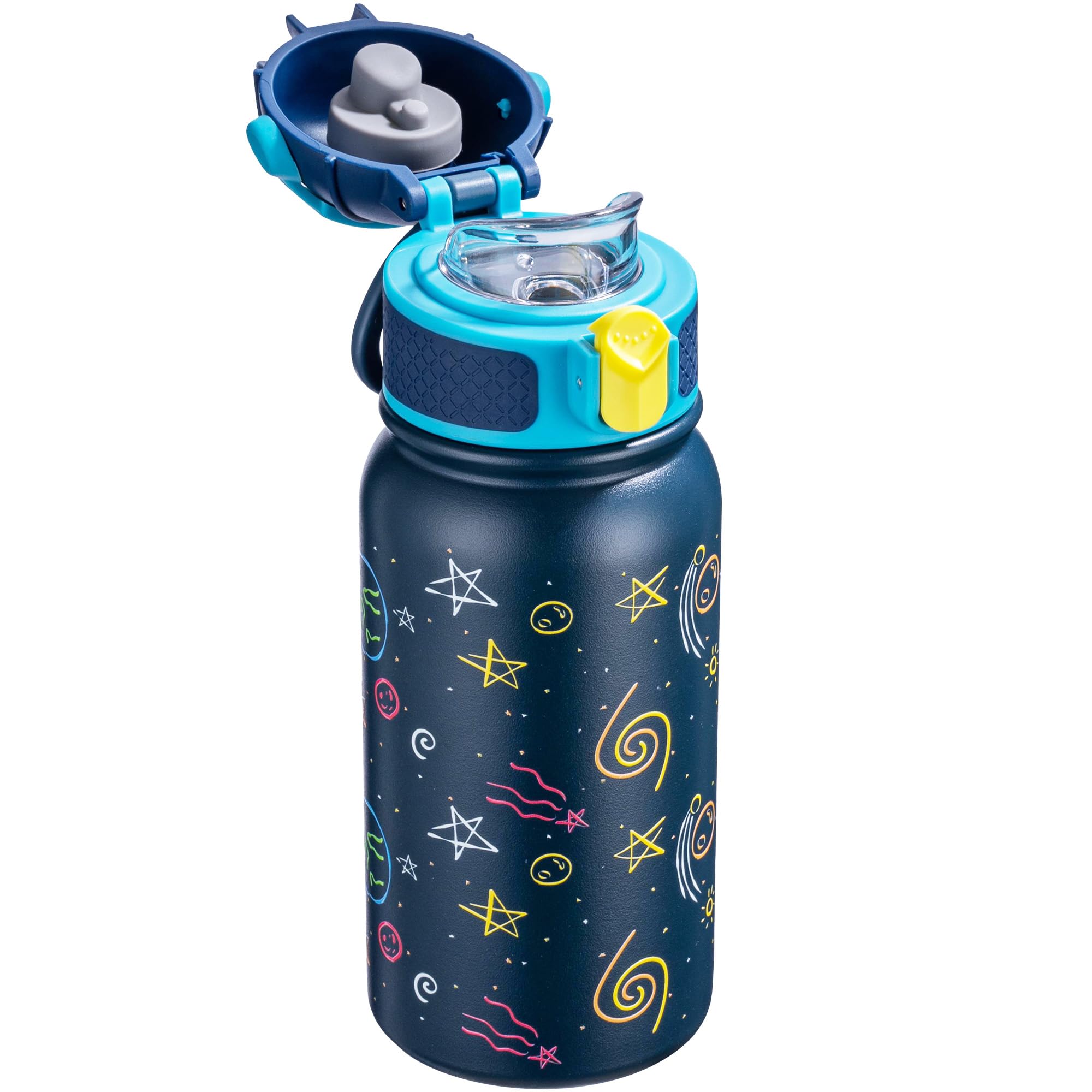 OLDLEY Kids Water Bottle 12oz Insulated Water bottle, Double Wall Stainless Steel Vacuum Bottle, Leak-Proof Sport Bottles for Sc
