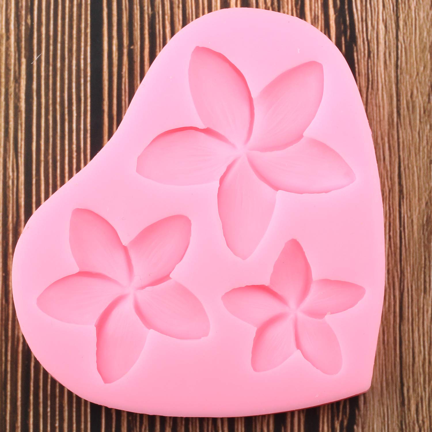 2 Pcs Frangipani Plumeria Flower Floral Silicone Mold Diy Pudding Desserts Cupcake Cake Topper Decoration Soap Mould Crystal Jel