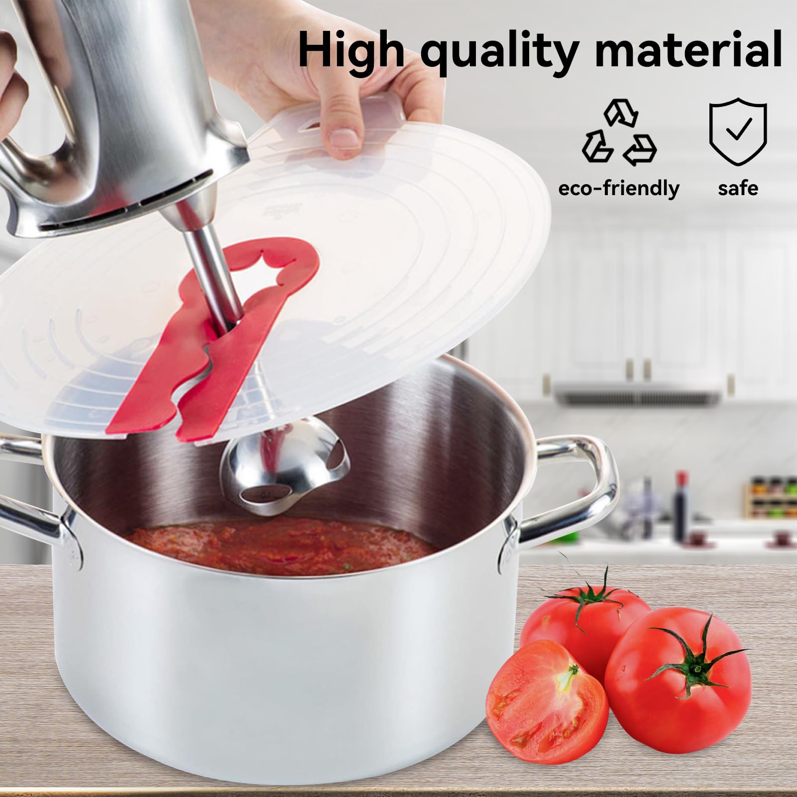 12In Splash Cover, Mixer Splatter Guard Egg Whisk Mixing Bowl Lid Egg Bowl Cover Screen Guard Bowl Lid Silicone Anti Splash Cove