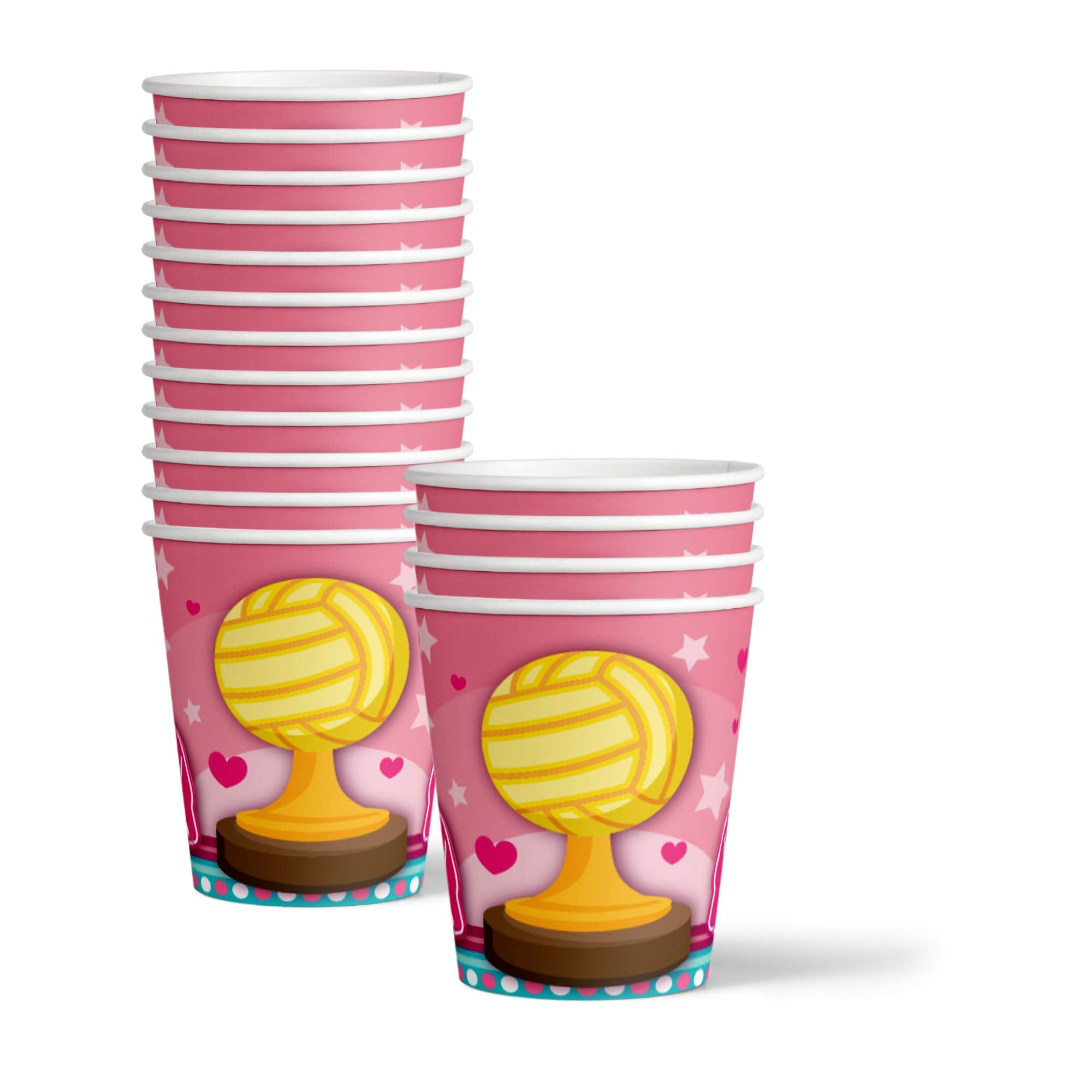 I Love Volleyball Birthday Party Supplies Set Plates Napkins Cups Tableware Kit For 16