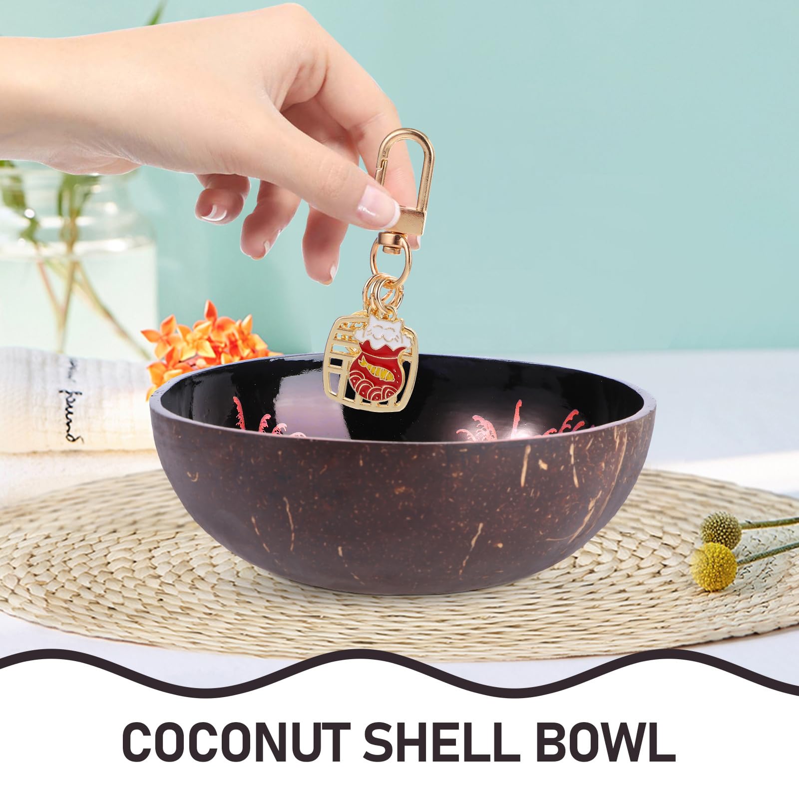 Decorative Potpourri Bowl - Key & Candy Dish, Storage Bowl - Red