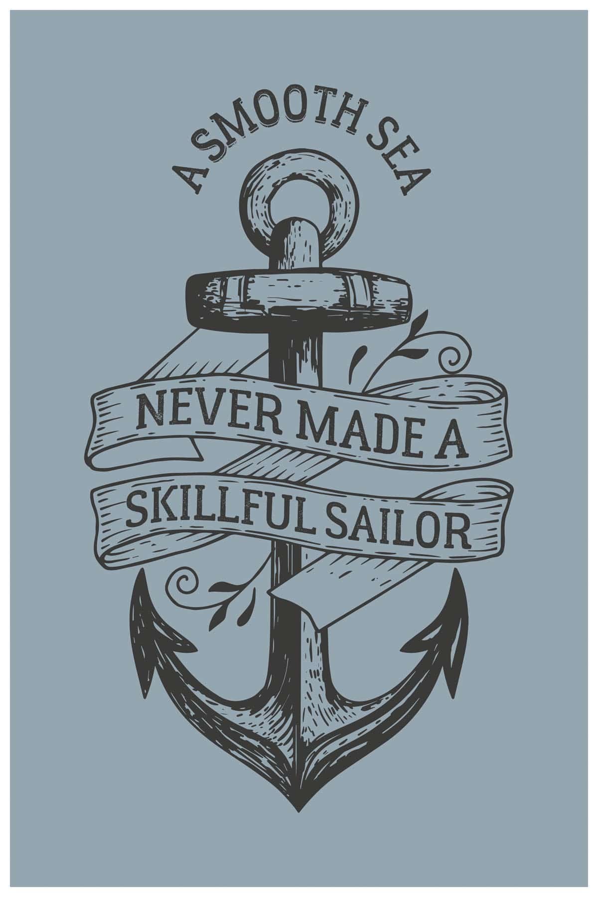 Inephos Smooth Sea Inspirational Poster (12 X 18 Inch)