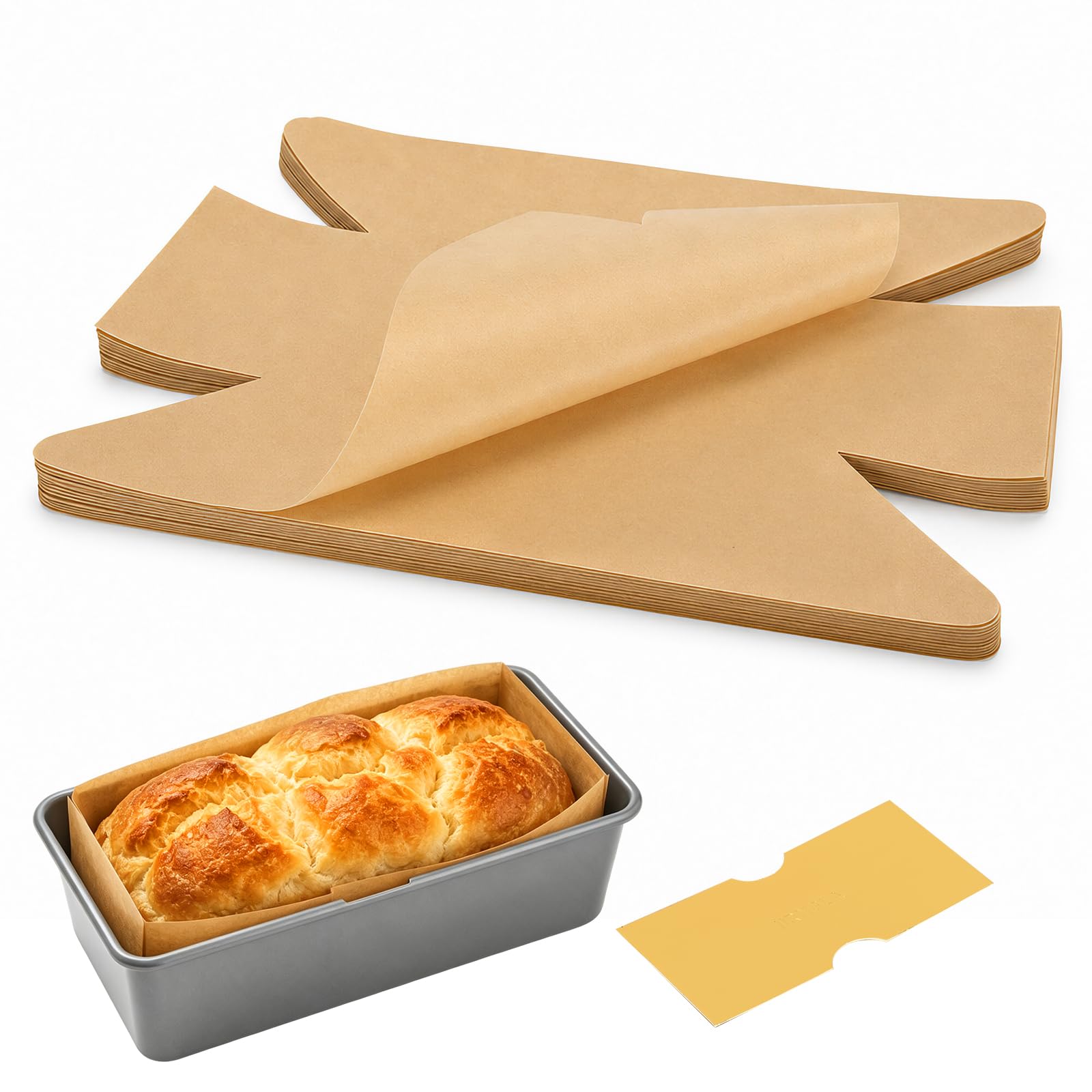 Loaf Pan 100 Liners for Baking, Bread 9x5 IN Pan Liners with Paper Formers