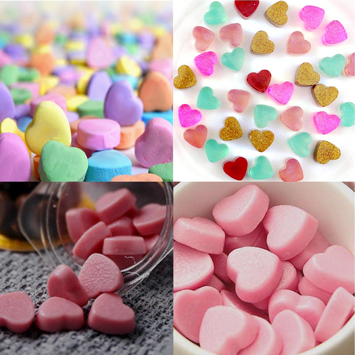 2 Pack Silicone Mini Heart Molds With 2 Droppers Ice Cube Heart Molds Gummy Heart Molds Mini Heart Shape Mold For Baking Silicon