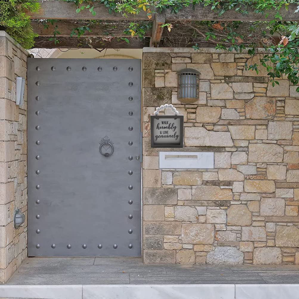 BESPORTBLE Hanging Wall Sign Farmhouse Front Door Decor Decorative Wall Art Sign Letter Decorative Doorplates