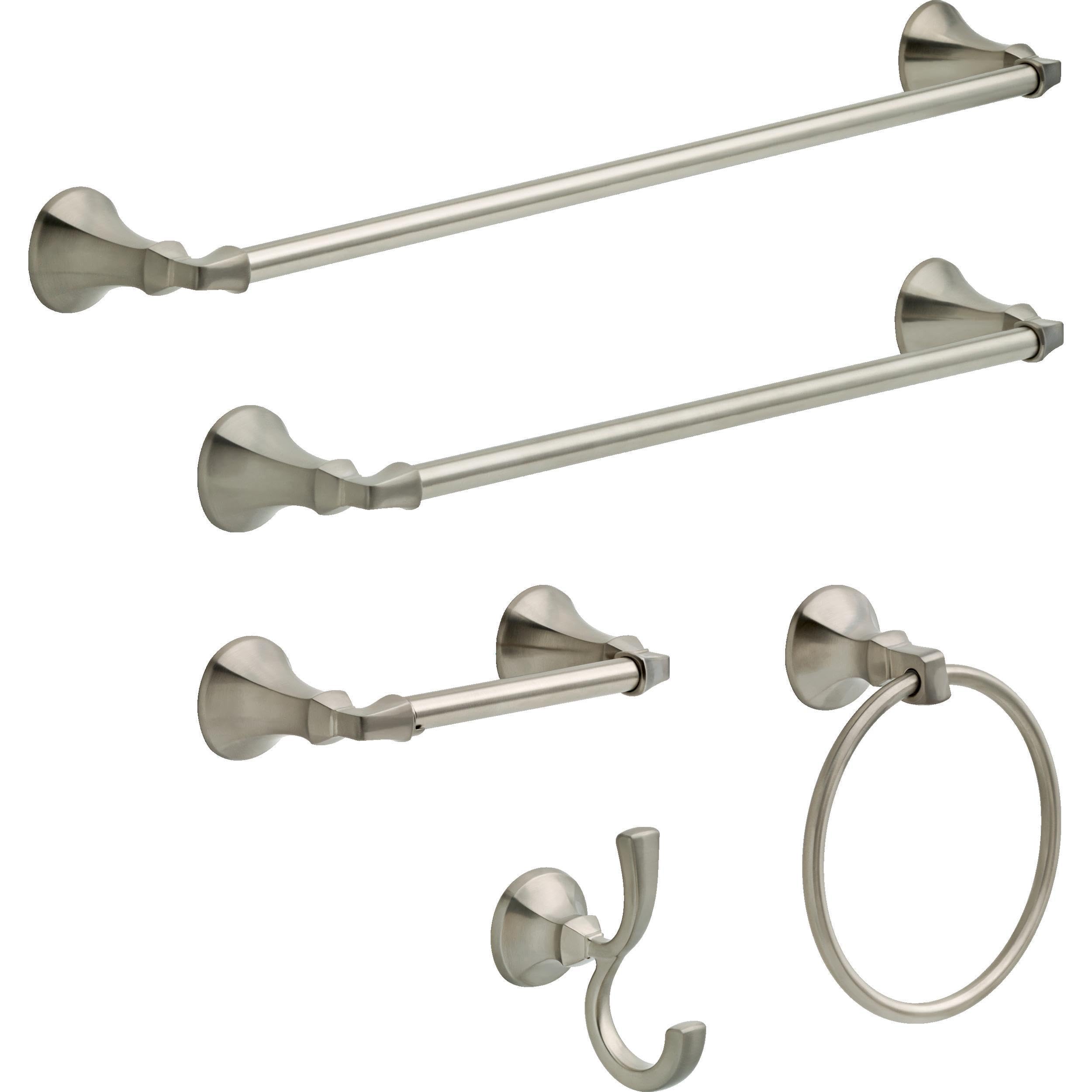 DELTA FAUCET Rubber Limited 76418-SS Ashlyn 18-in Wall Mount Towel Bar Bath Hardware Accessory in Stainless Steel