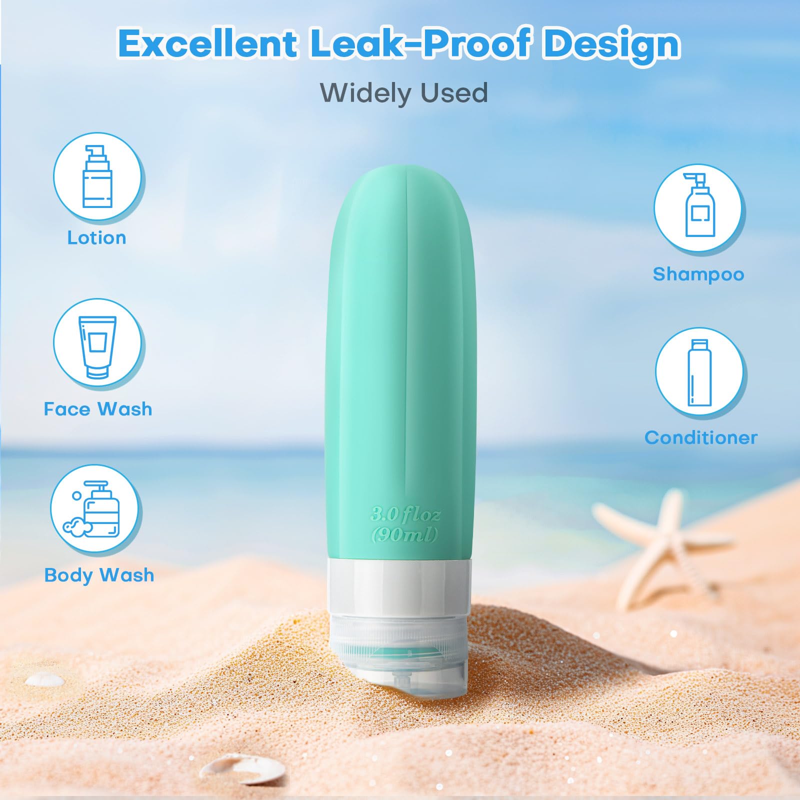 Xmosnz 3Oz Silicone Travel Bottles For Toiletries, Travel Containers Set With Labels Includes, Pumpkin-Shaped Refillable Travel