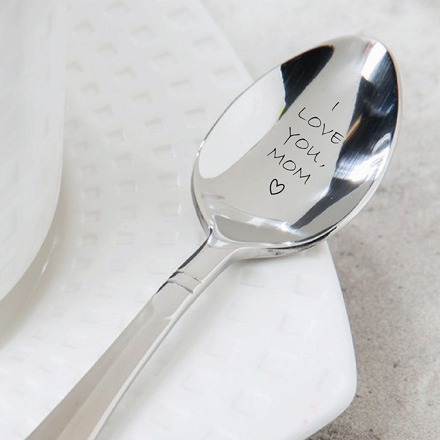 Boston Creative Company I Love You Mom Spoon Unique Gifts Stainless Steel Gifts For Mom Gifts For Her Mom Gifts Engraved Spoon S