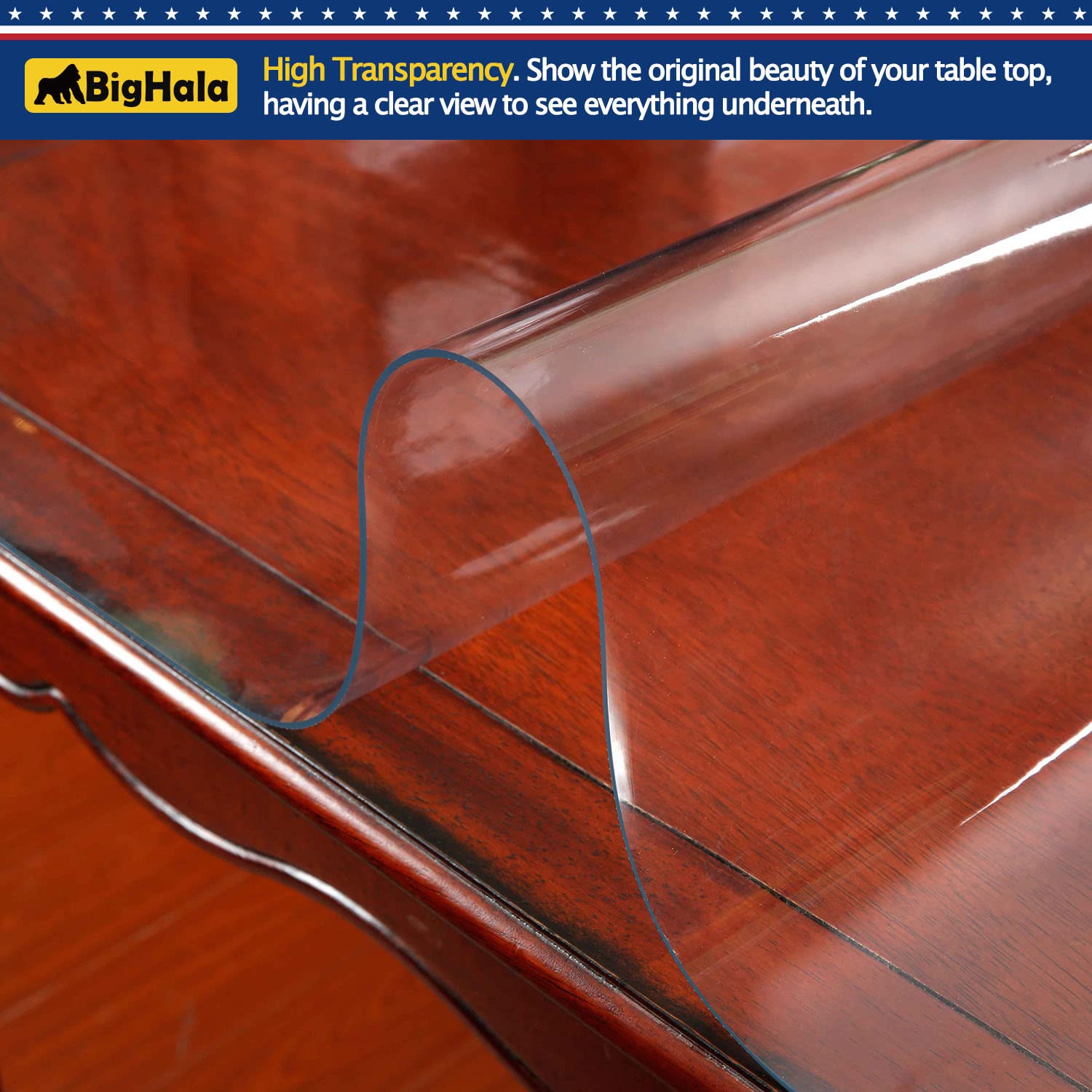Furniture Clear Desk Blotter Mat Table Protector Vinyl Plastic Tablecloth Wipeable Easy Clean Protective Cover Eco Pvc Coffee Ac