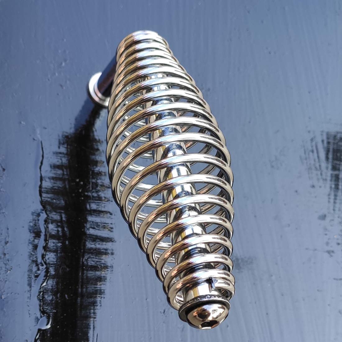 5'' Stainless Spring Handle with 1/2'' Steel Rod for BBQ pits Trailers  Custom Metal Projects  Custom Built Grills  Smokers  Pits  Wood Stoves cabinets