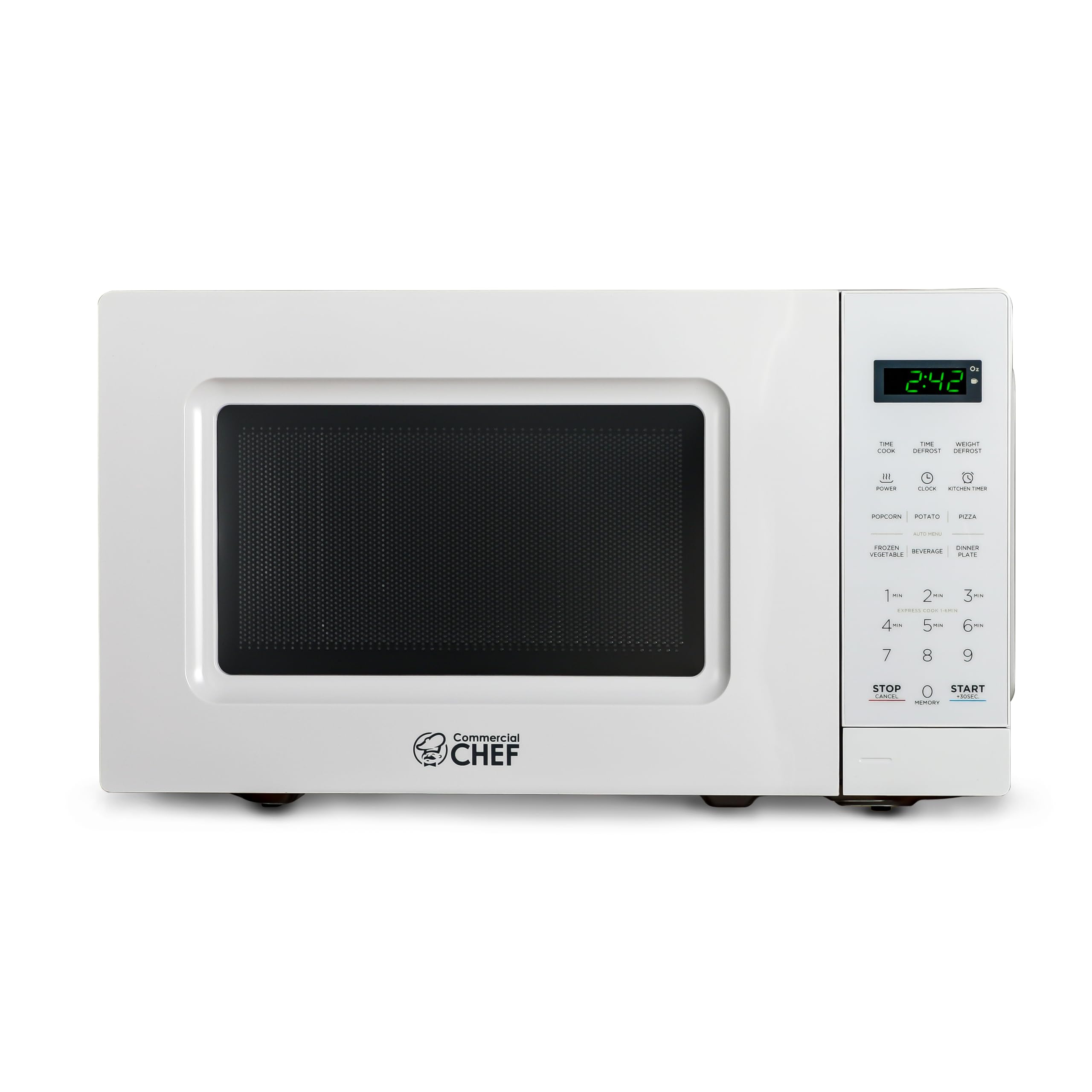 Commercial Chef 0.7 Cu Ft Microwave With 10 Power Levels, 700W Microwave With Digital Display, Countertop Microwave With Child S