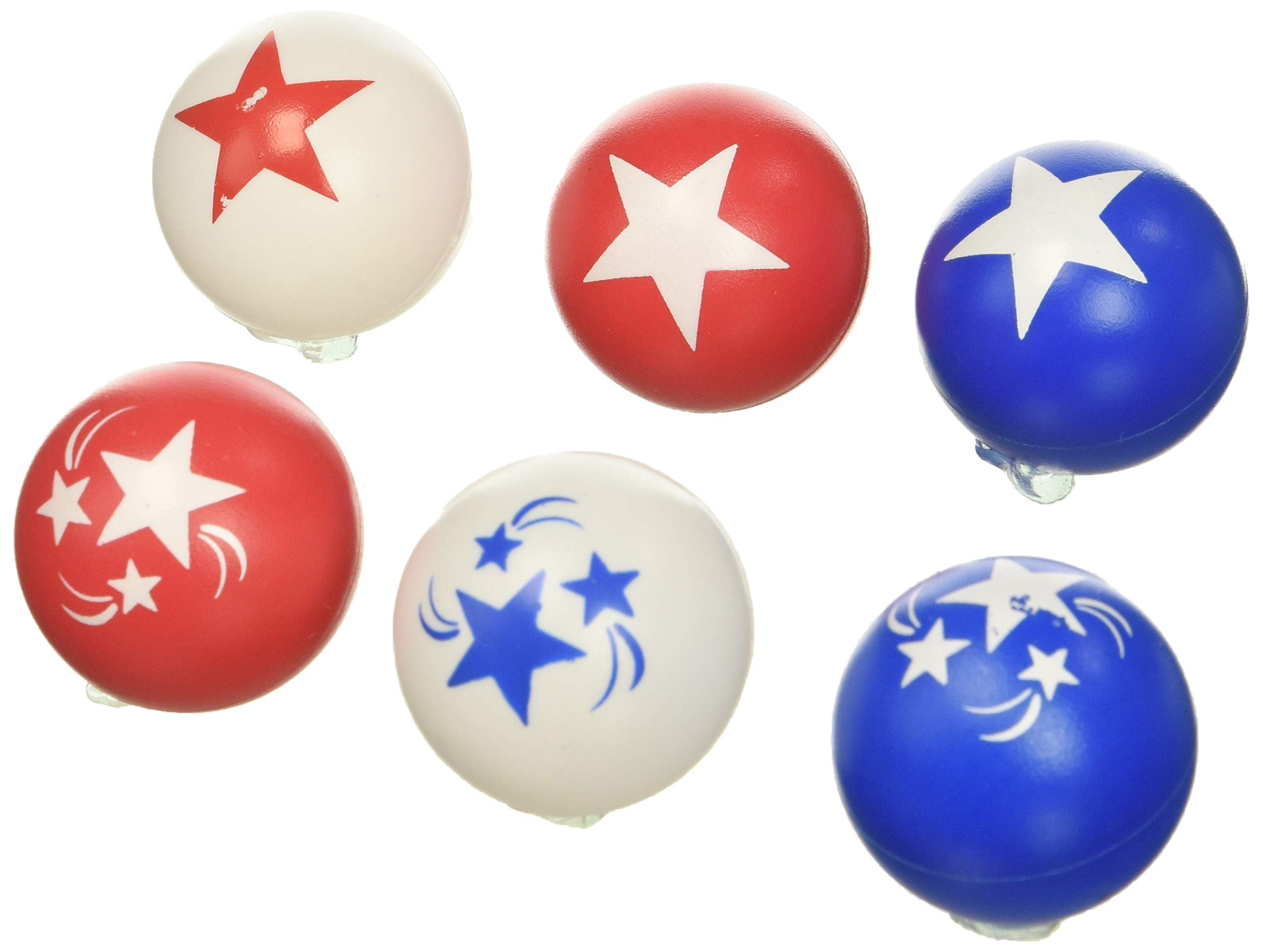 Amscan Ping Pong Balls Pack Of 6, 1 1/'2'', Multicolor