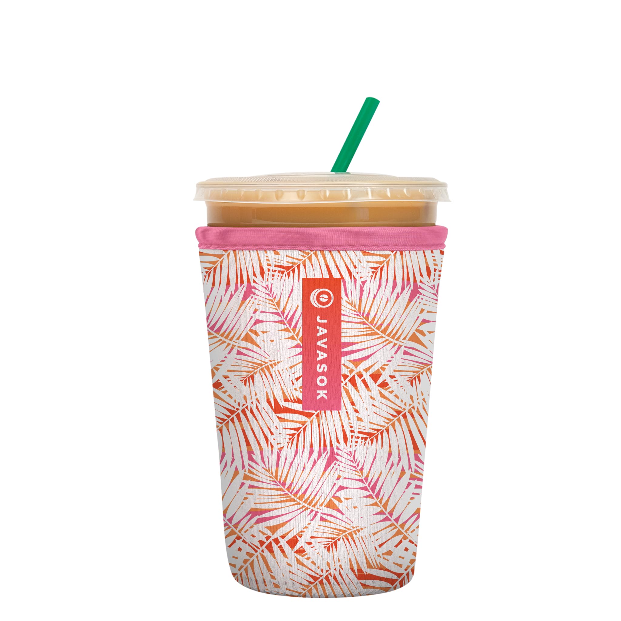 Sok It Java Sok Iced Coffee & Cold Soda Insulated Neoprene Cup Sleeve (Tropical Breeze, Medium: 22-28oz)