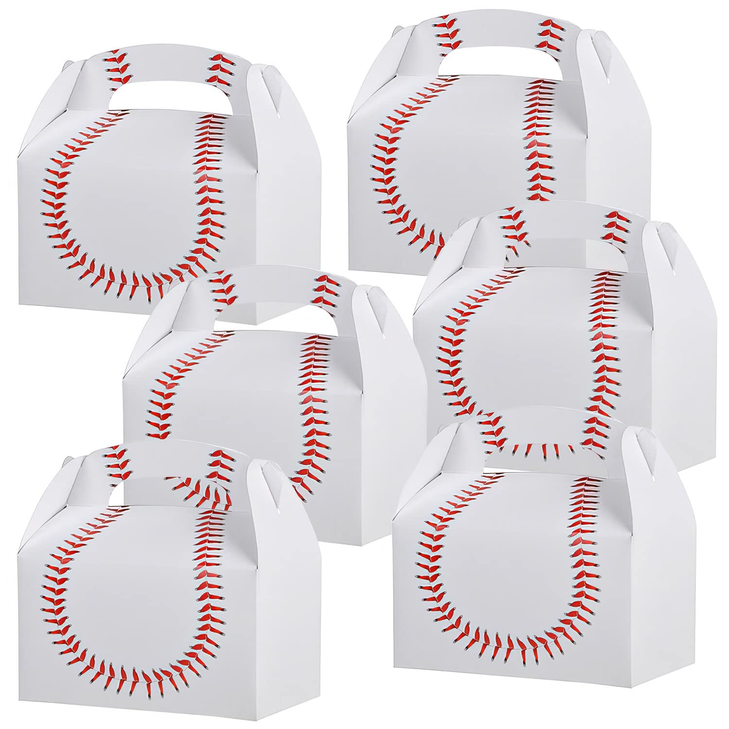 ArtCreativity Baseball Treat Boxes for Candy, Cookies and Sports Themed Party Favors, Pack of 12 Treats Boxes, Cute Team Favor C