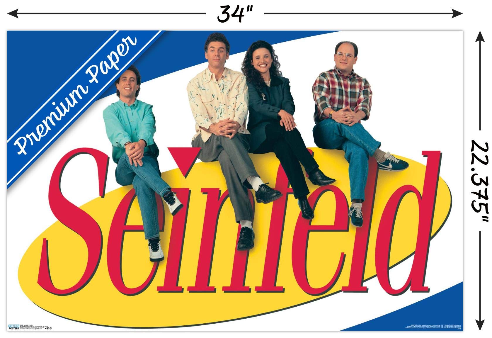 Trends International Seinfeld - Logo Wall Poster, 22.375'' X 34'', Premium Unframed Version