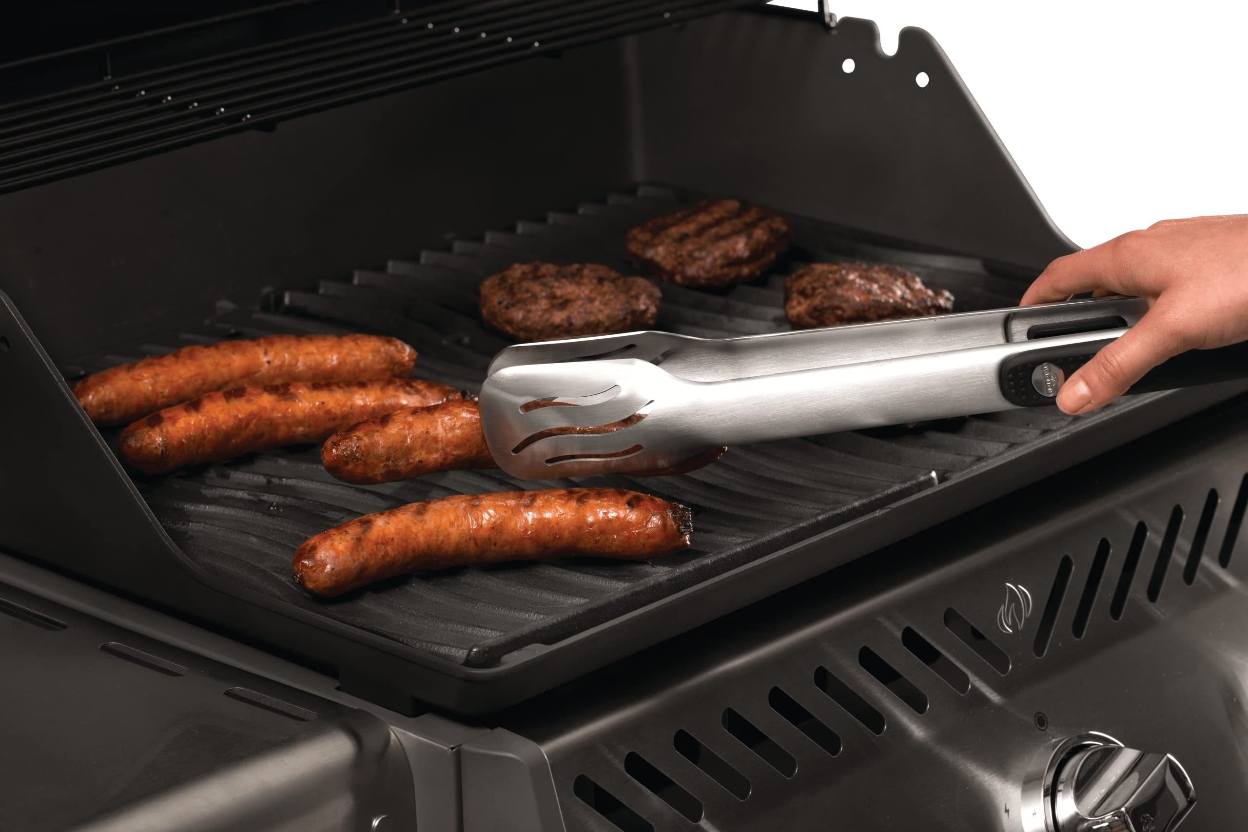 Napoleon Bbq Grill Accessory, Cast Iron Reversible Griddle For Rogue Series Grills, Raised Side For Grilling