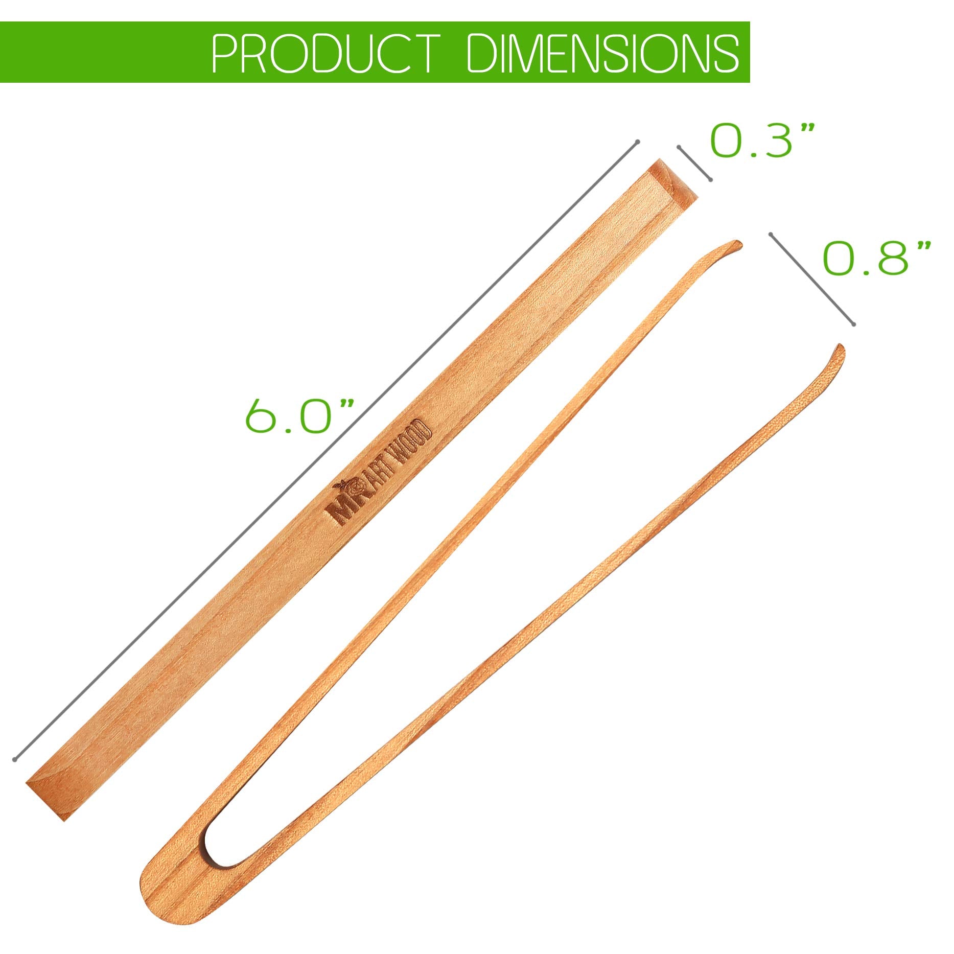 4 Pcs Wooden Toaster Tongs | 6-Inch Premium Maple Kitchen Utensils | Easy-Grip, Anti-Slip Design For Toast, Fruits, Bread, Pickl
