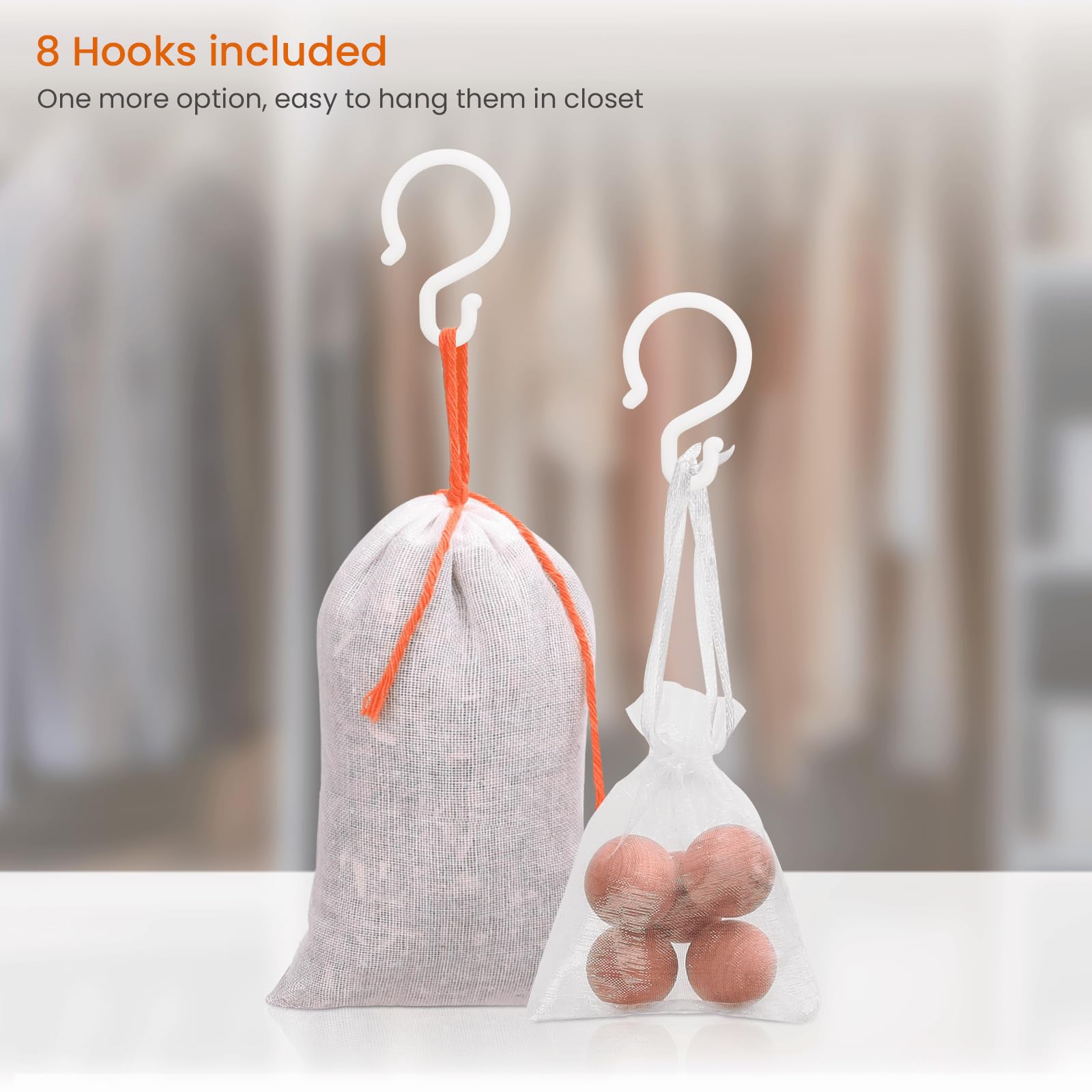 Homode Cedar Blocks - Scented Cedar Sachets for Closet Air Freshener, 24 Pack, Red Cedar, Cedarwood Material, Model CMP20S20BL