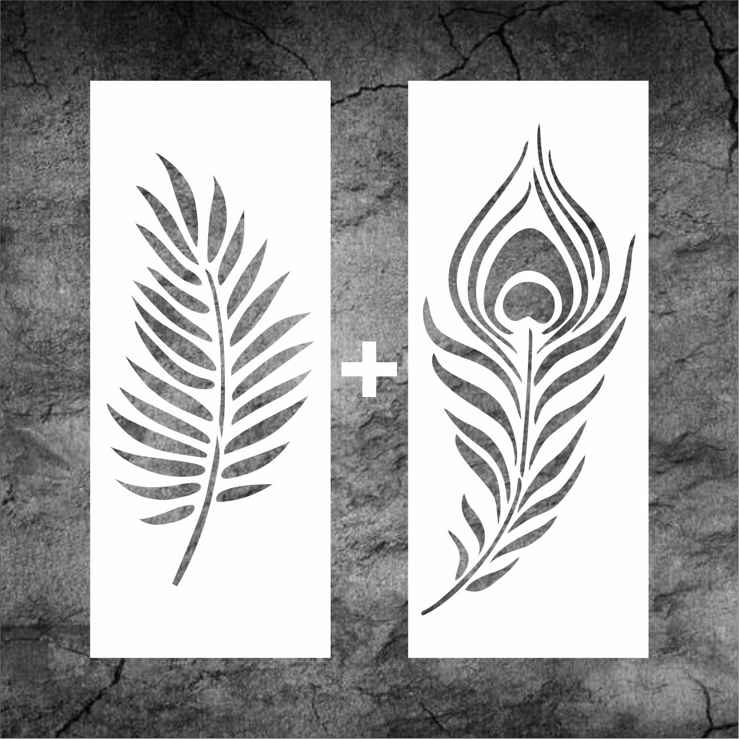 LC Creative Crafts Beautiful Leaf and Bird Peacock Stencils for Painting on Wood, Canvas, Paper, Fabric and Wall Reusable (LC00
