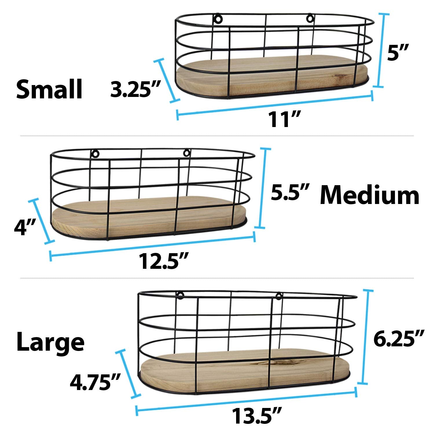 Hanging 3 Tier Fruit Basket Metal Wire Oval Storage Organizer Wall Basket For Kitchen Black