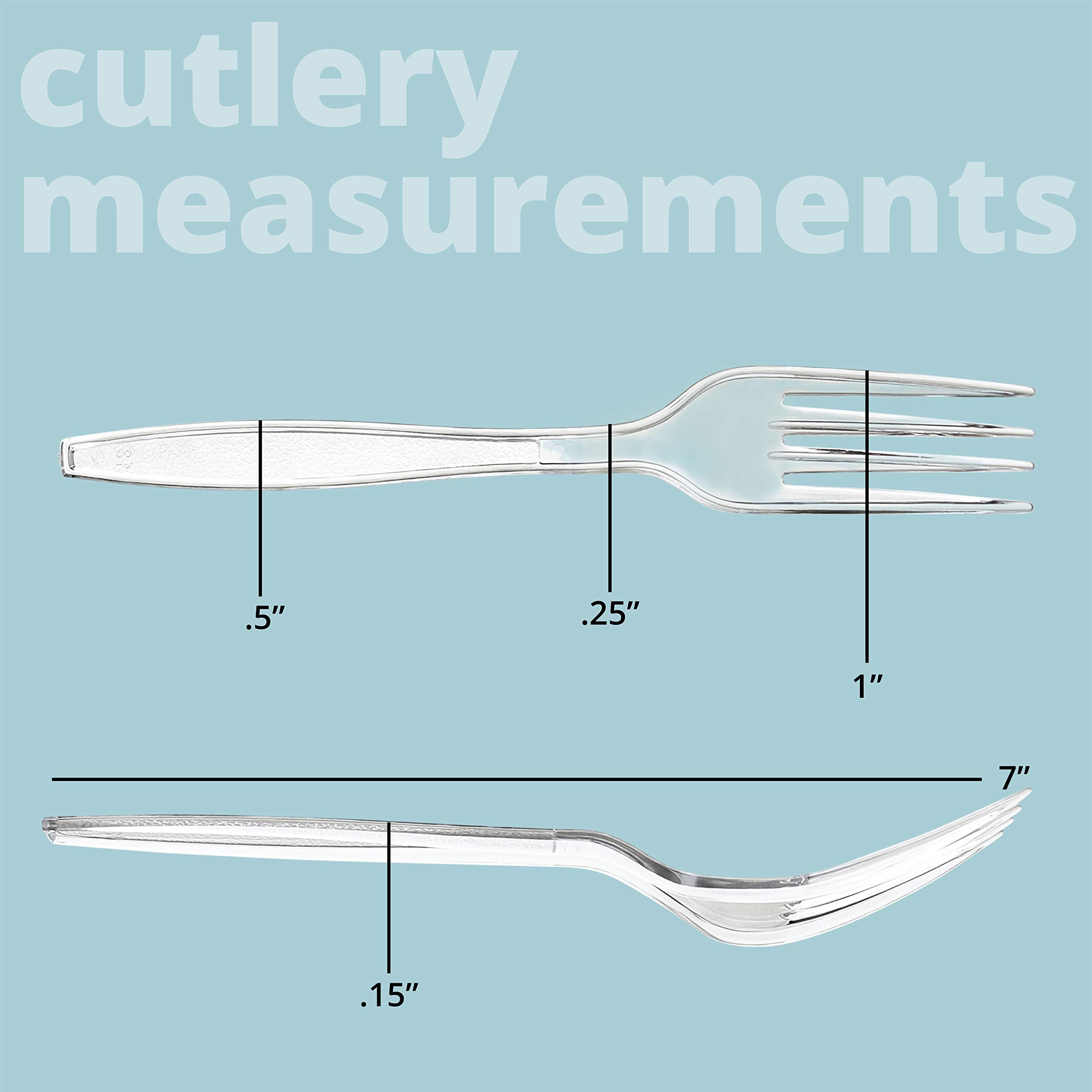 Plasticpro Disposable Clear Plastic Forks Heavyweight Utensils Pack Of 200 Count