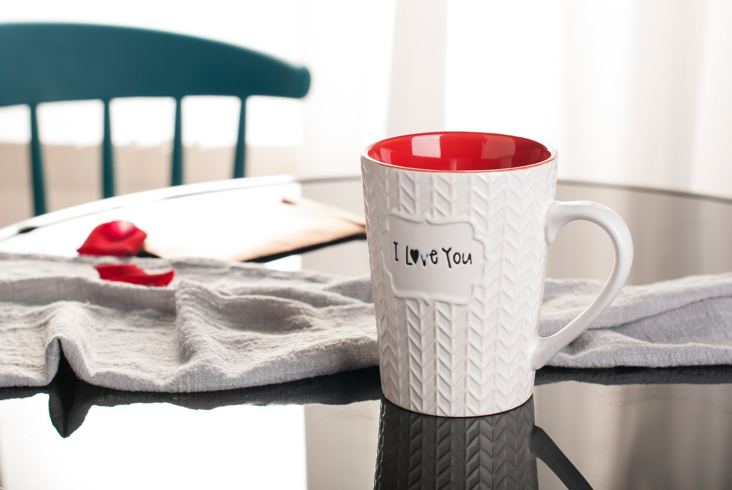 Ynsfree I Love You Mug 16 oz Coffee Tea Cup for Dad/Father/Mom/Grandma/Ladies/Wife Birthday/Christmas/Anniversary/Valentine Holidays Ceramic Mugs