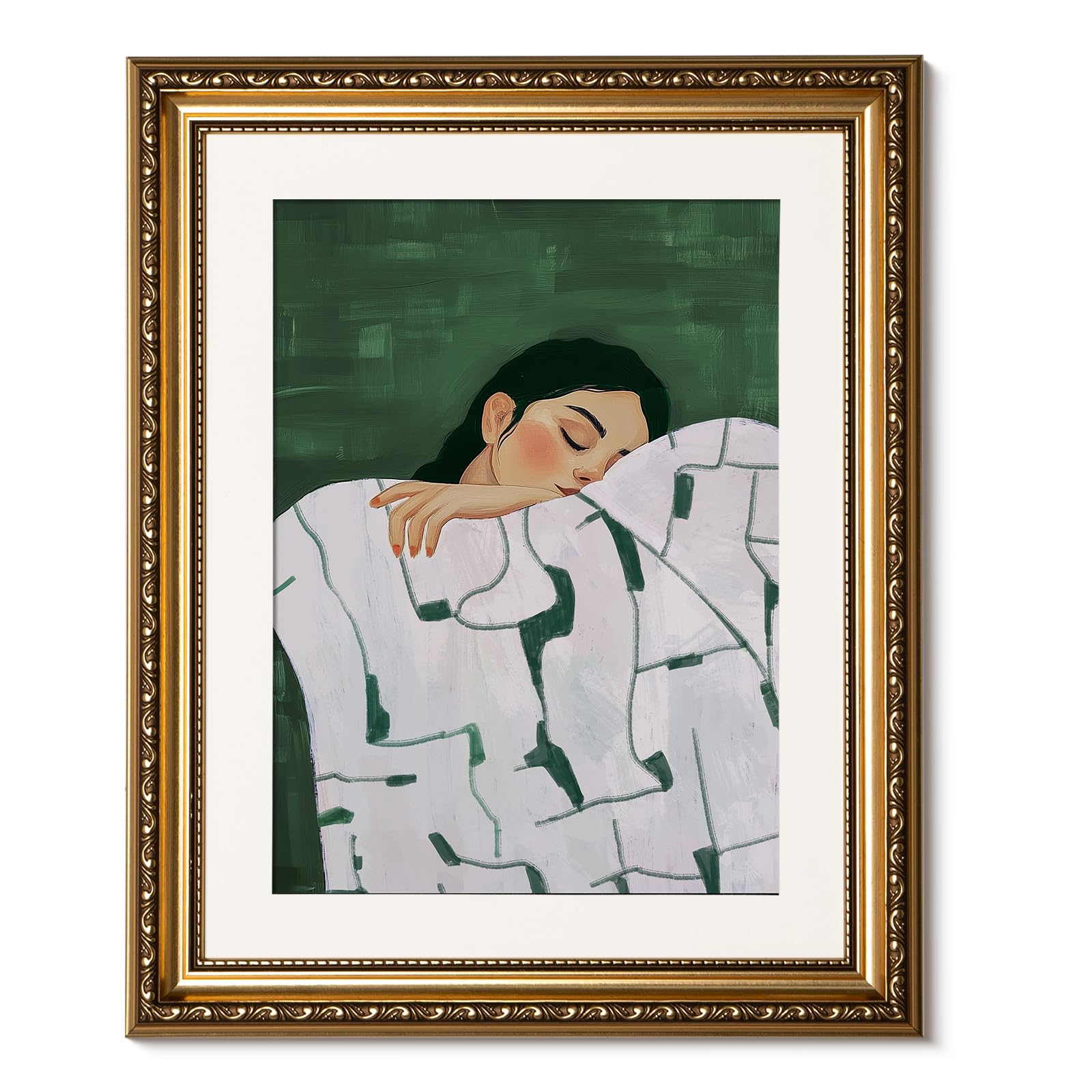 Arpeotcy Gold Framed Arttired Girl
