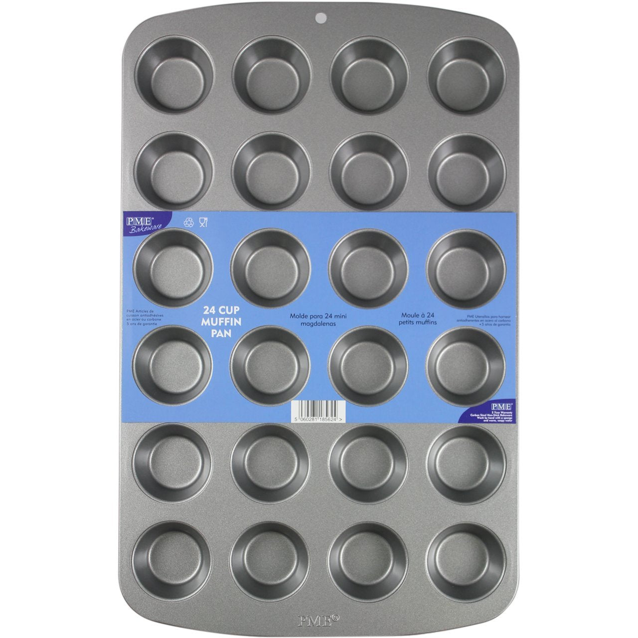 PME Mini Mini Muffin Pan-24 cups  Non Stick Bakeware  Mini  Silver (cSB111)