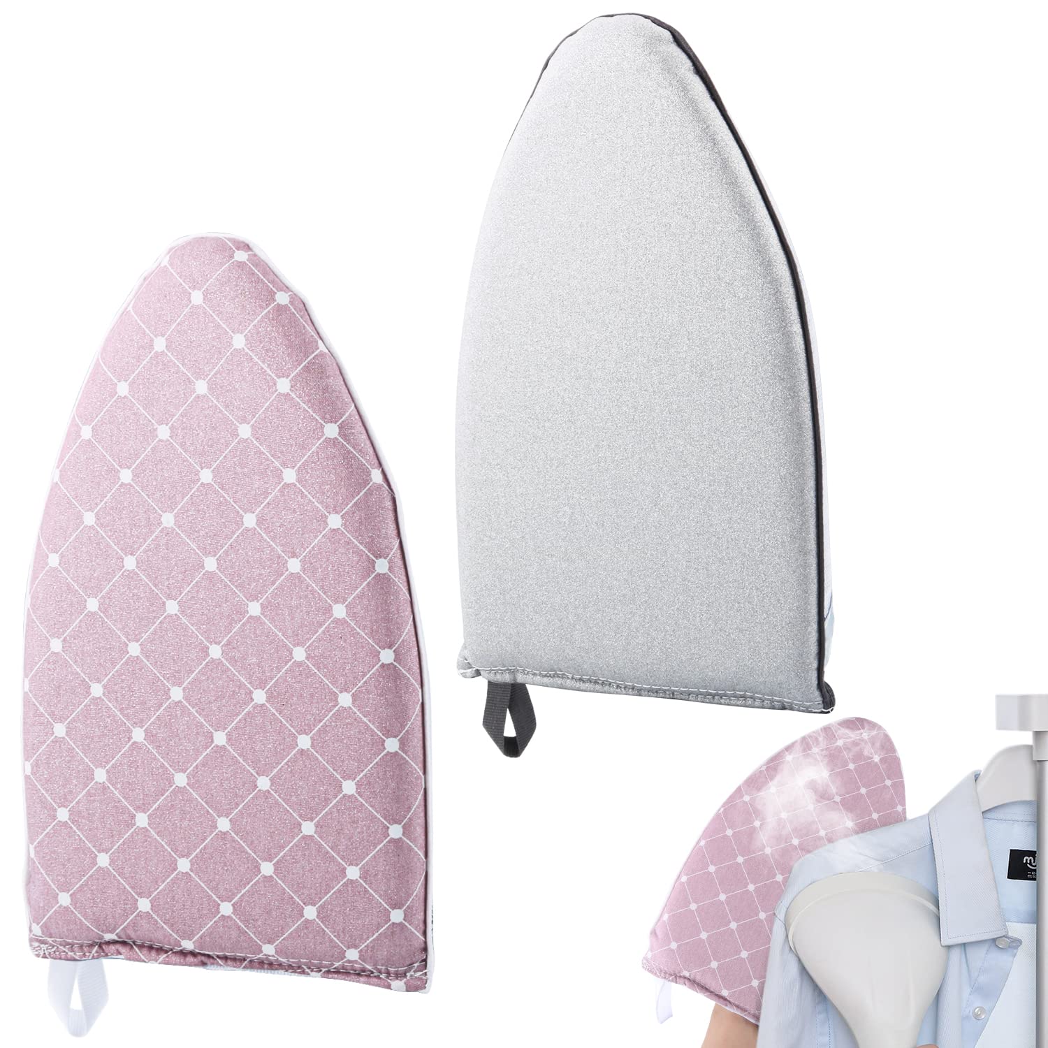 2 Pack Garment Steamer Ironing Gloves Heat Resistant Ironing Pad Anti Steam Glove Board Waterproof Garment Steamer Mitt With Fin