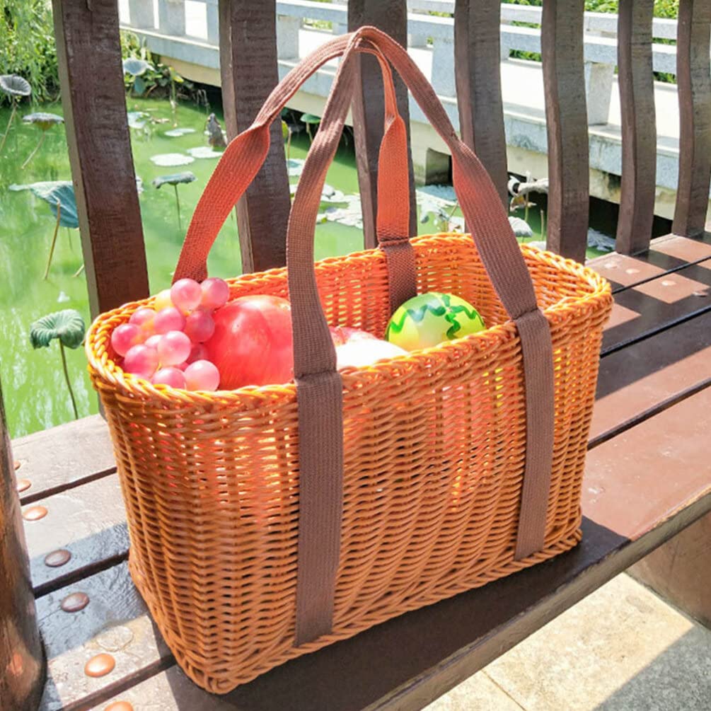 Farmhouse Food Storage Basket Market Basket With Handle Woven African Basket Grocery Shopping Bag Fruit Vegetables Basket Sundri