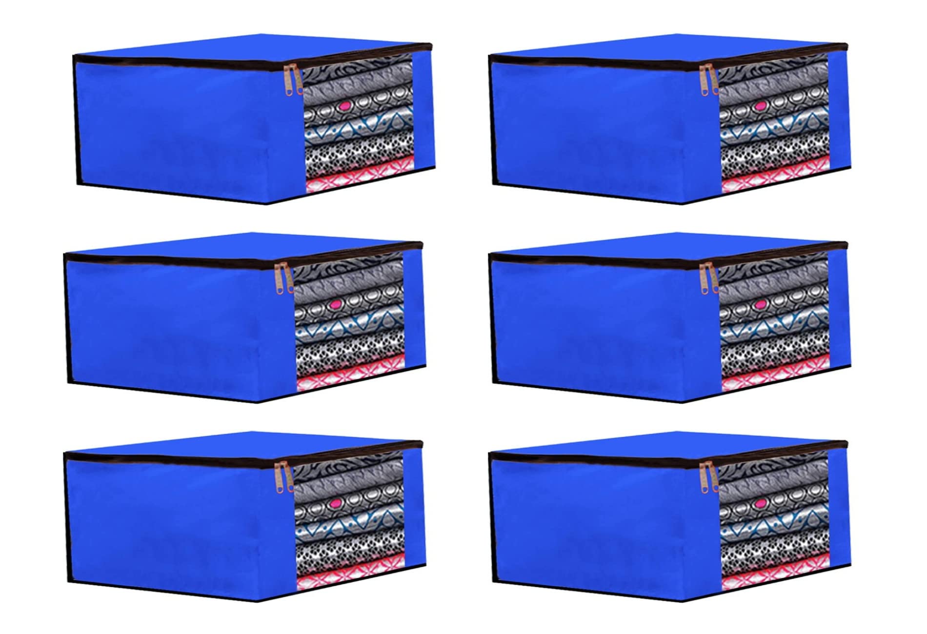 Shubhkraft Saree Cover | Non Woven Garment Cover | Clothes Organiser | Non Woven Saree Cover/Saree Bag/Storage Bag Set/Wardrobe 