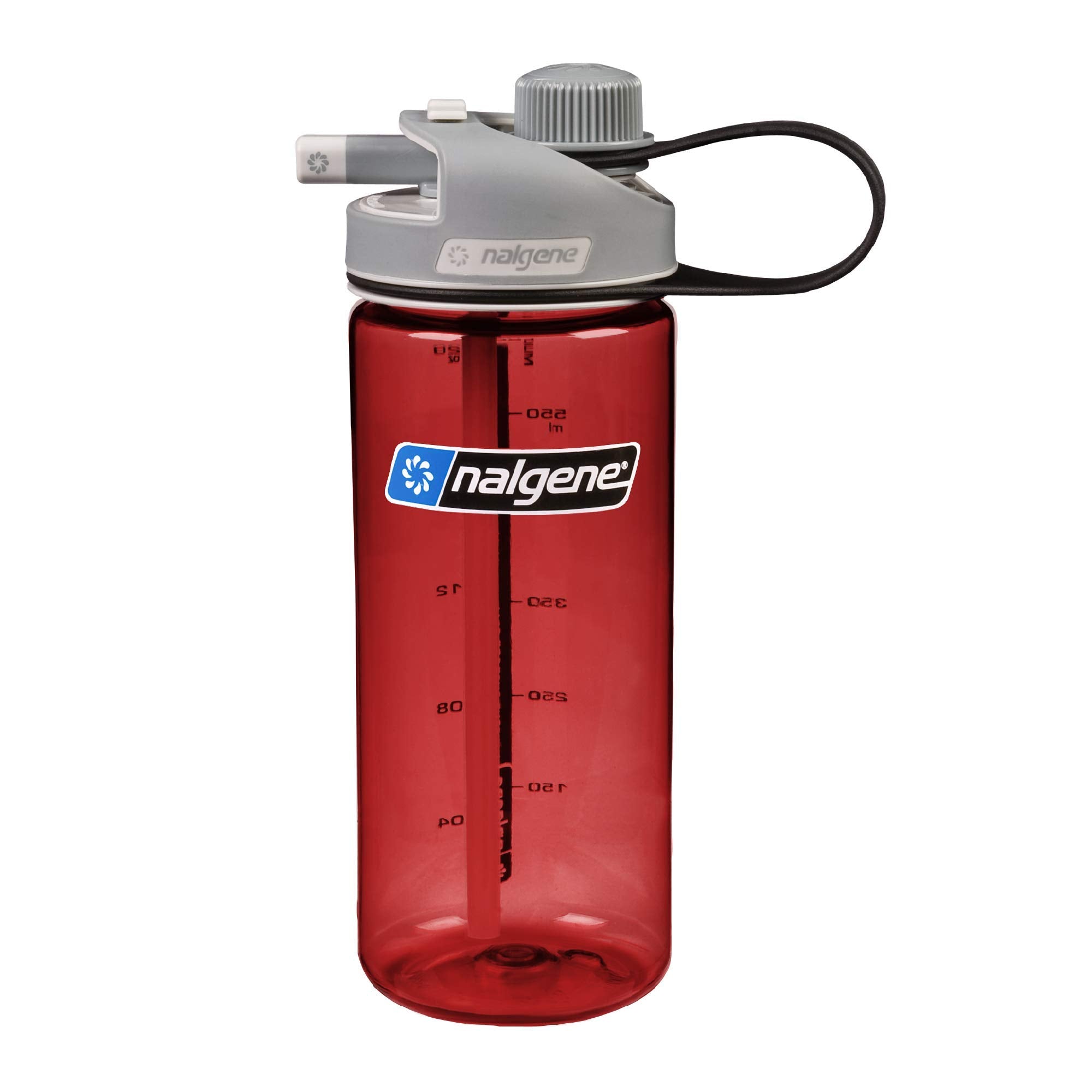 Nalgene Tritan BPAFree MultiDrink Water Bottle, 20 OZ, Red