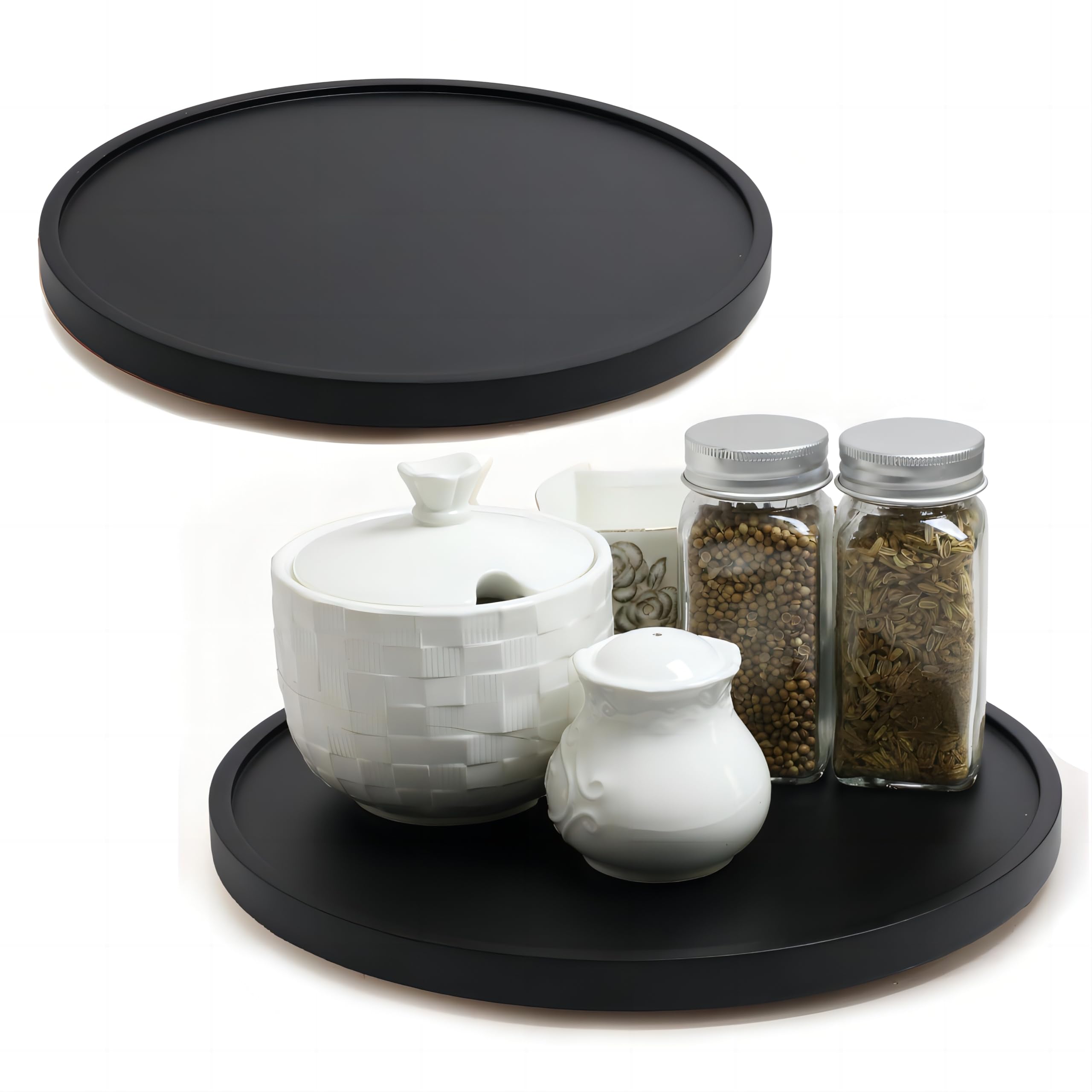 [ 2 Pack ] 12-inch Lazy Susan Organizers, ACIAZAAZ Lazy Susan Turntable for Cabinet, Kitchen Turntable Storage for Table, Counte