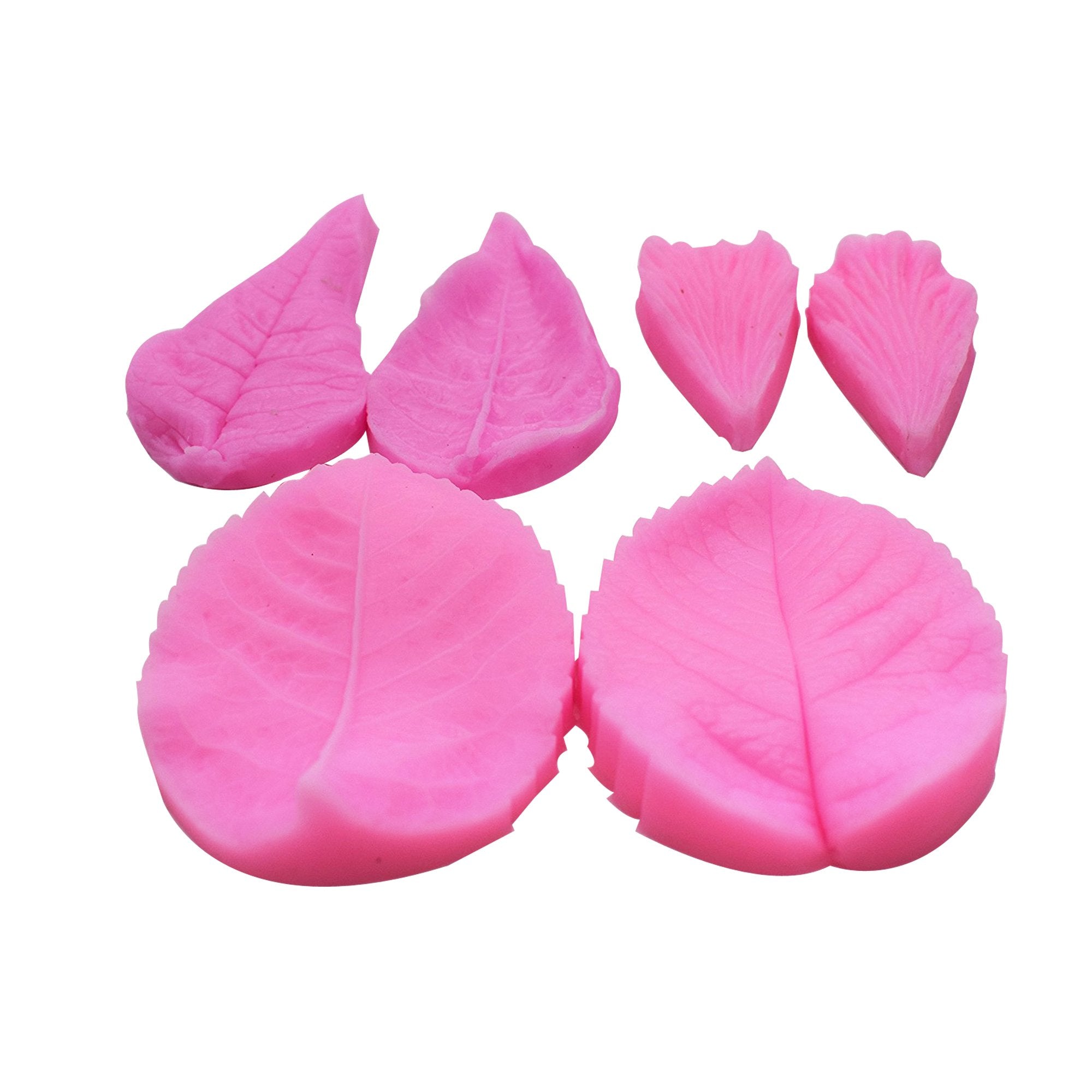 Leaf Mold 3Pcs/Set, Kootips Silicone Leaf Petal Veiner Sugar Craft Tools Fondant And Gum Paste Mold