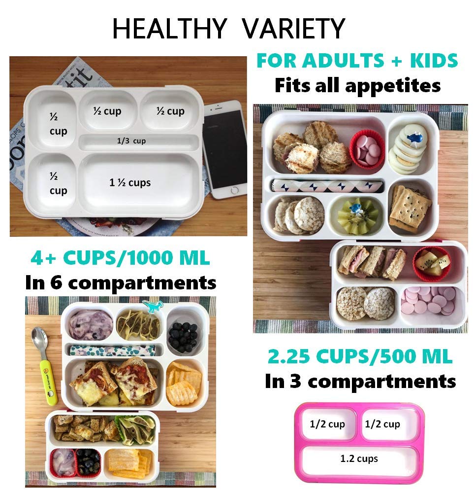 Bento Lunch Box And Mini Snack Container Set For Kids Women | Small And Large Leakproof Boxes For Lunches At Work School Daycare
