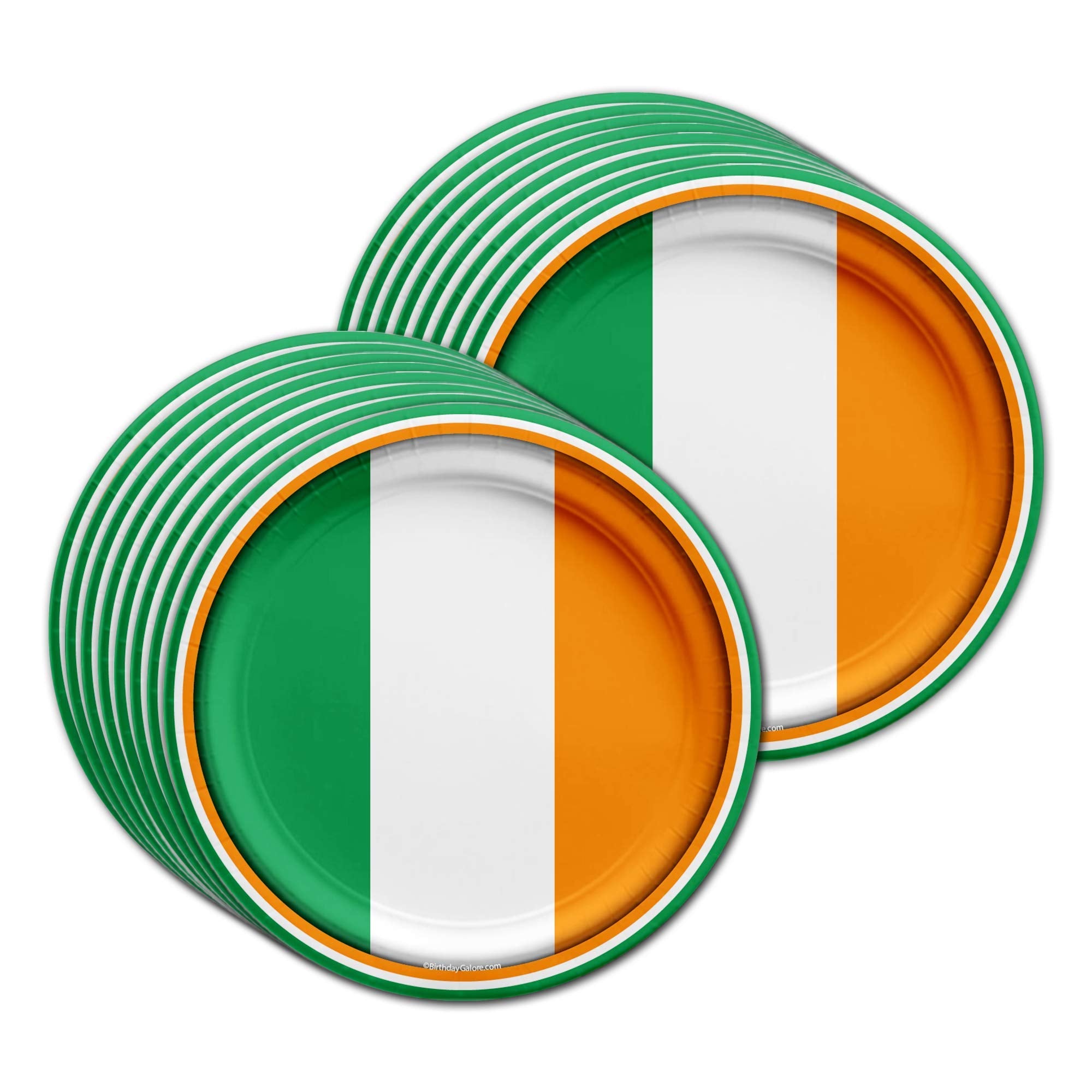 Irish Flag Ireland Birthday Party Supplies Set Plates Napkins Cups Tableware Kit for 16