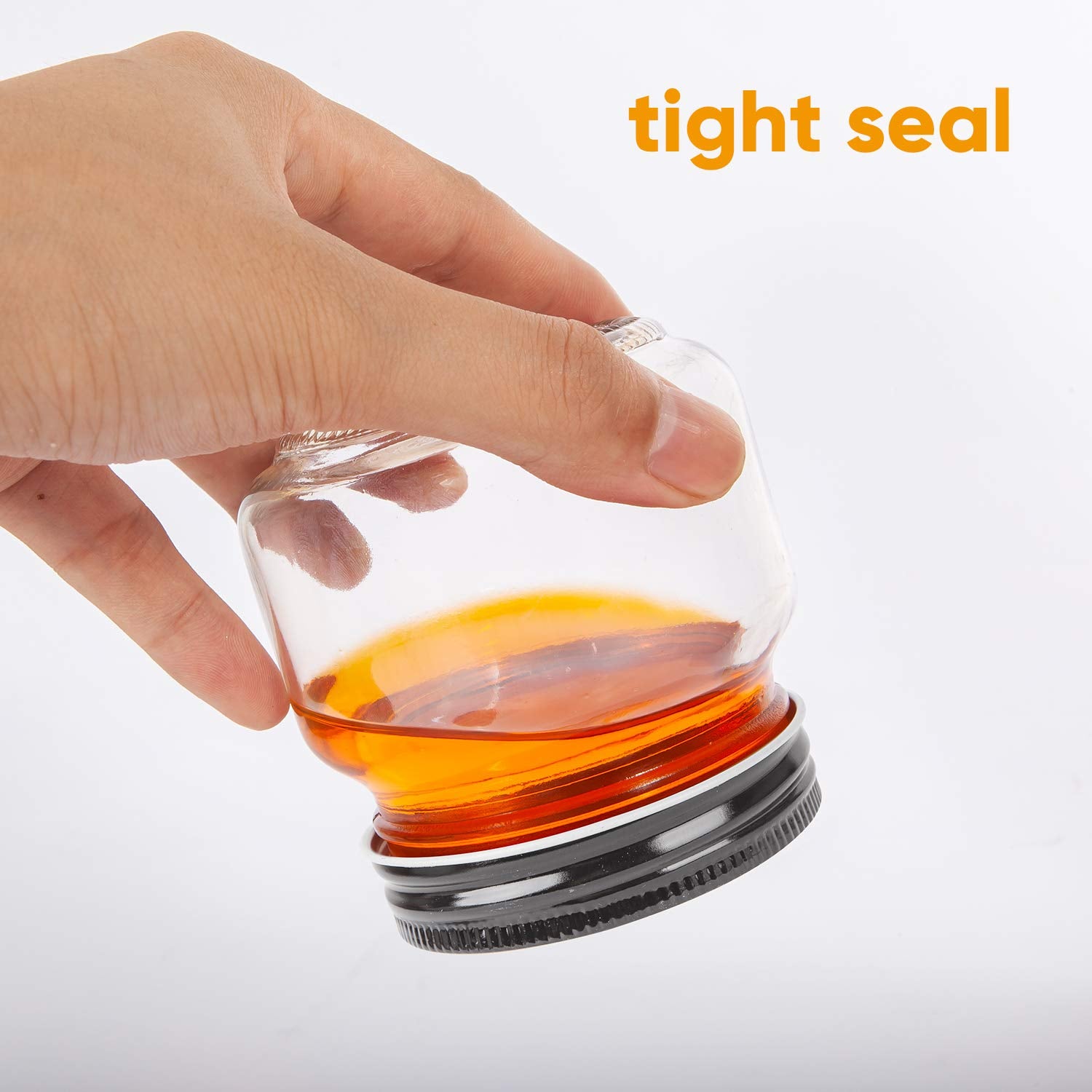 Qappda Mason Jars, Glass Jars With Lids 8 Oz,Canning Jars For Pickles And Kitchen Storage,Wide Mouth Spice Jars With Black Lids