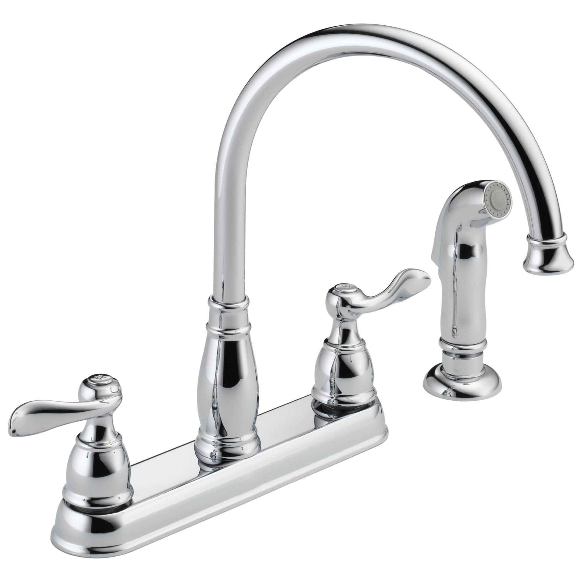 Delta 21996Lf Chrome Windemere 2-Handle Sink Side Sprayer Kitchen Faucet